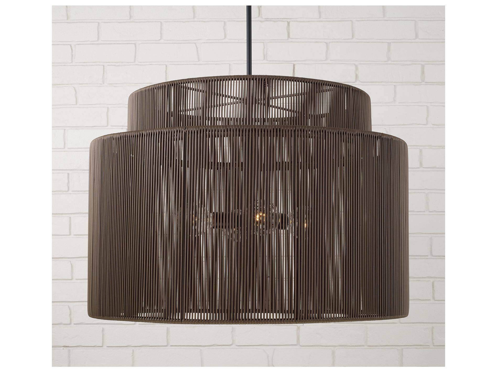 Capital Lighting Jasper 4-light Umber And Black Brown Cylinder Geometric Pendant