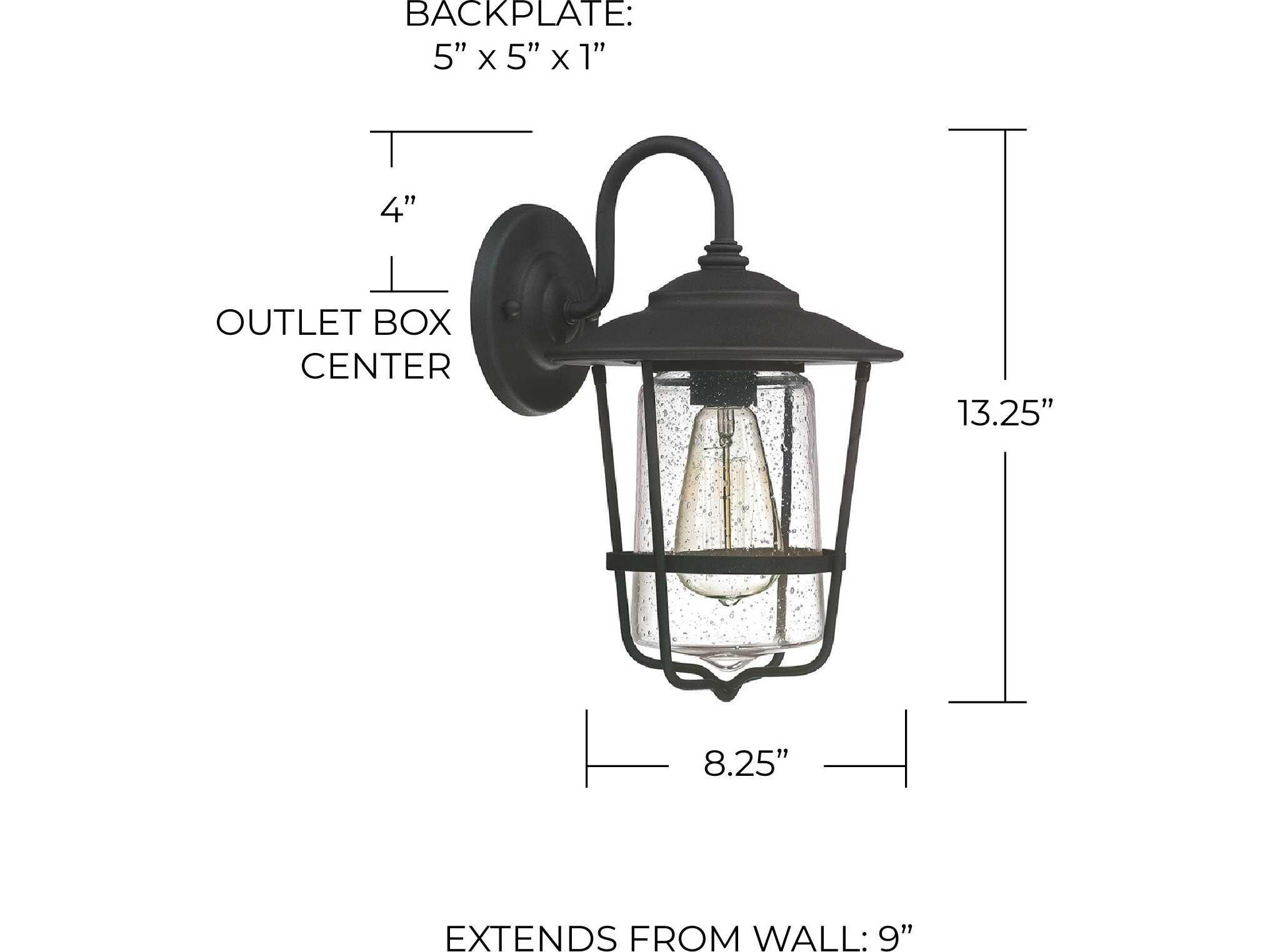 Capital Lighting Creekside Black Outdoor Wall Light