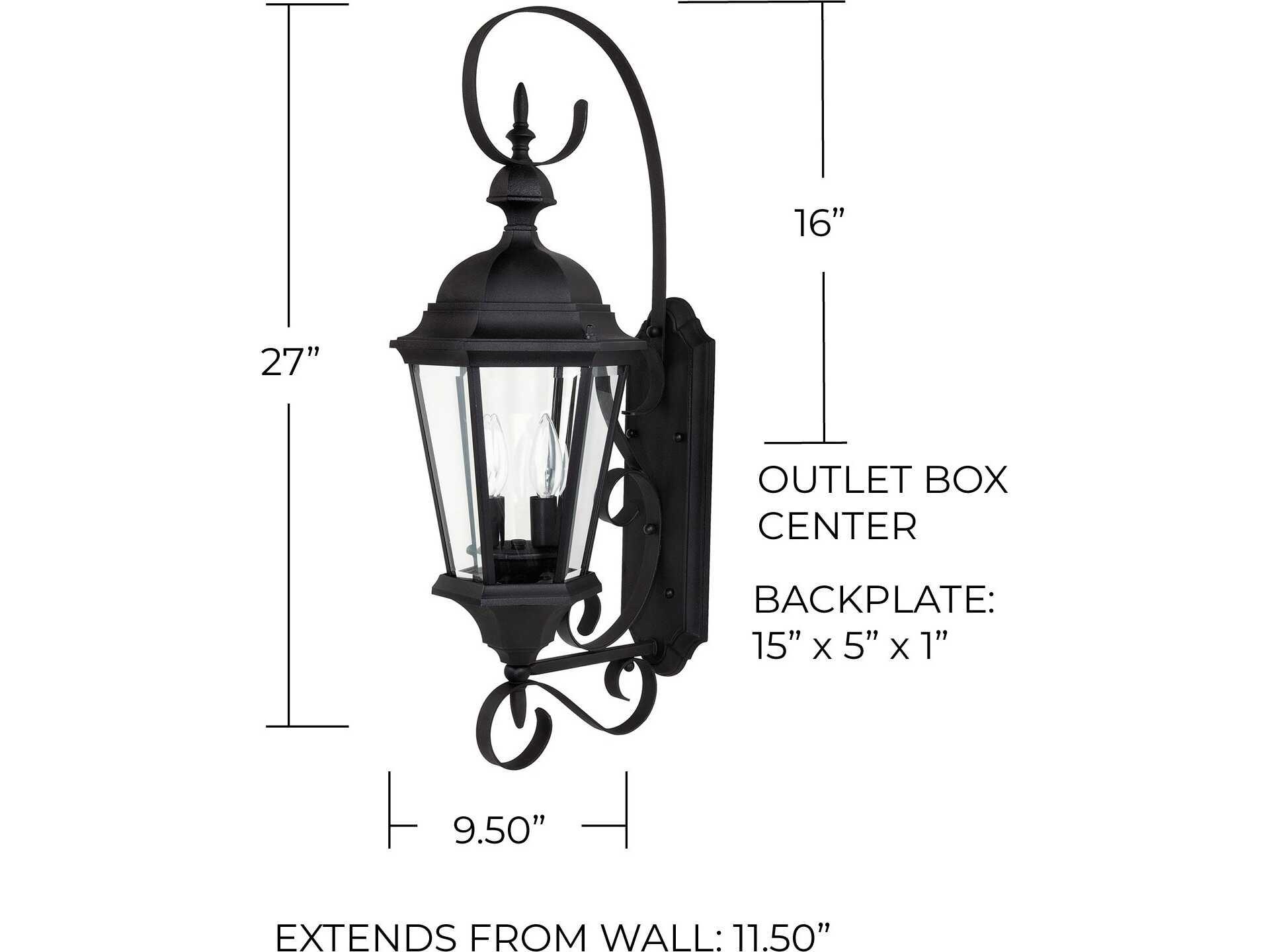 Capital Lighting Carriage House 2 - Light Outdoor Wall Light