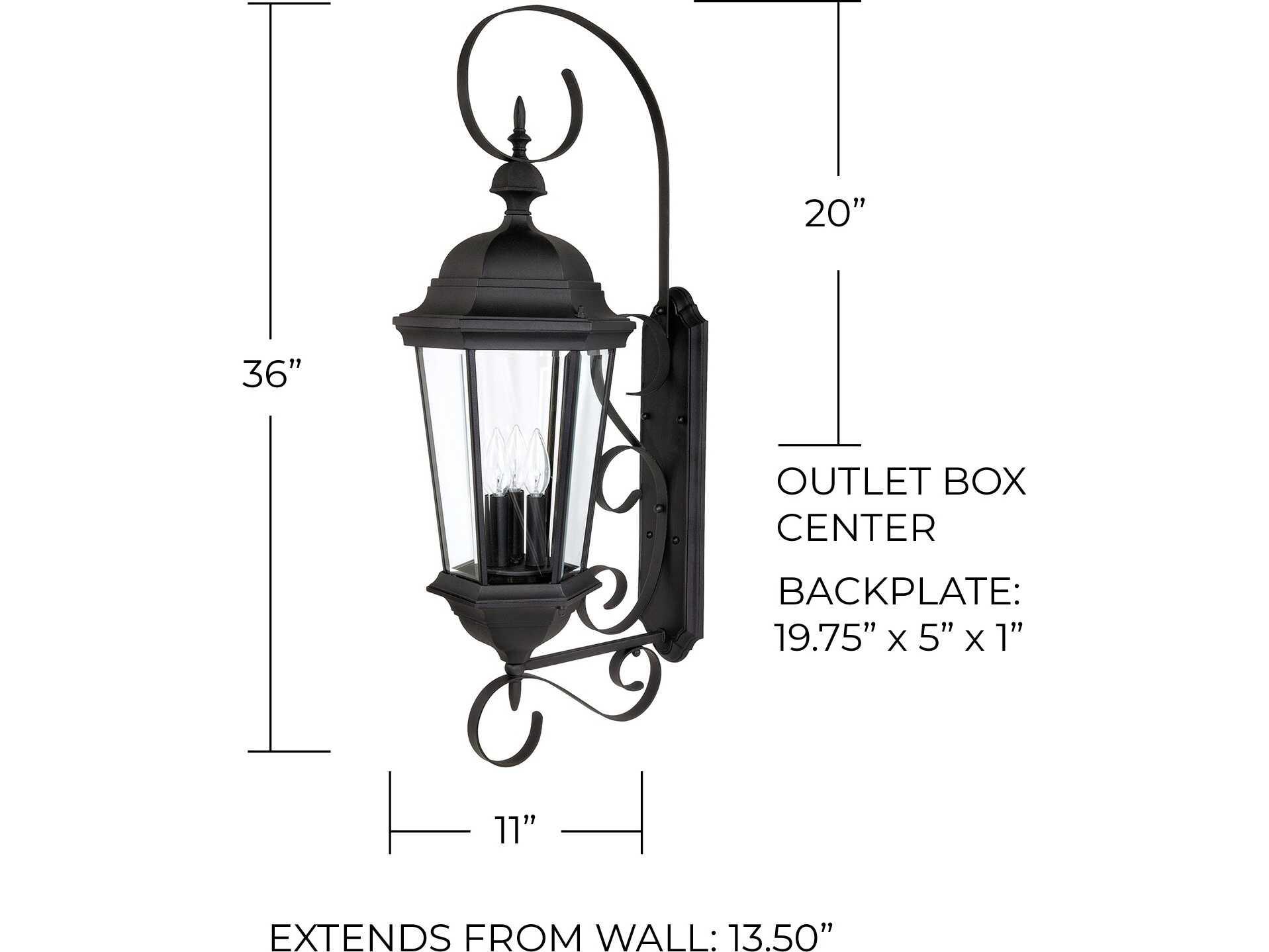 Capital Lighting Carriage House 3 - Light Outdoor Wall Light