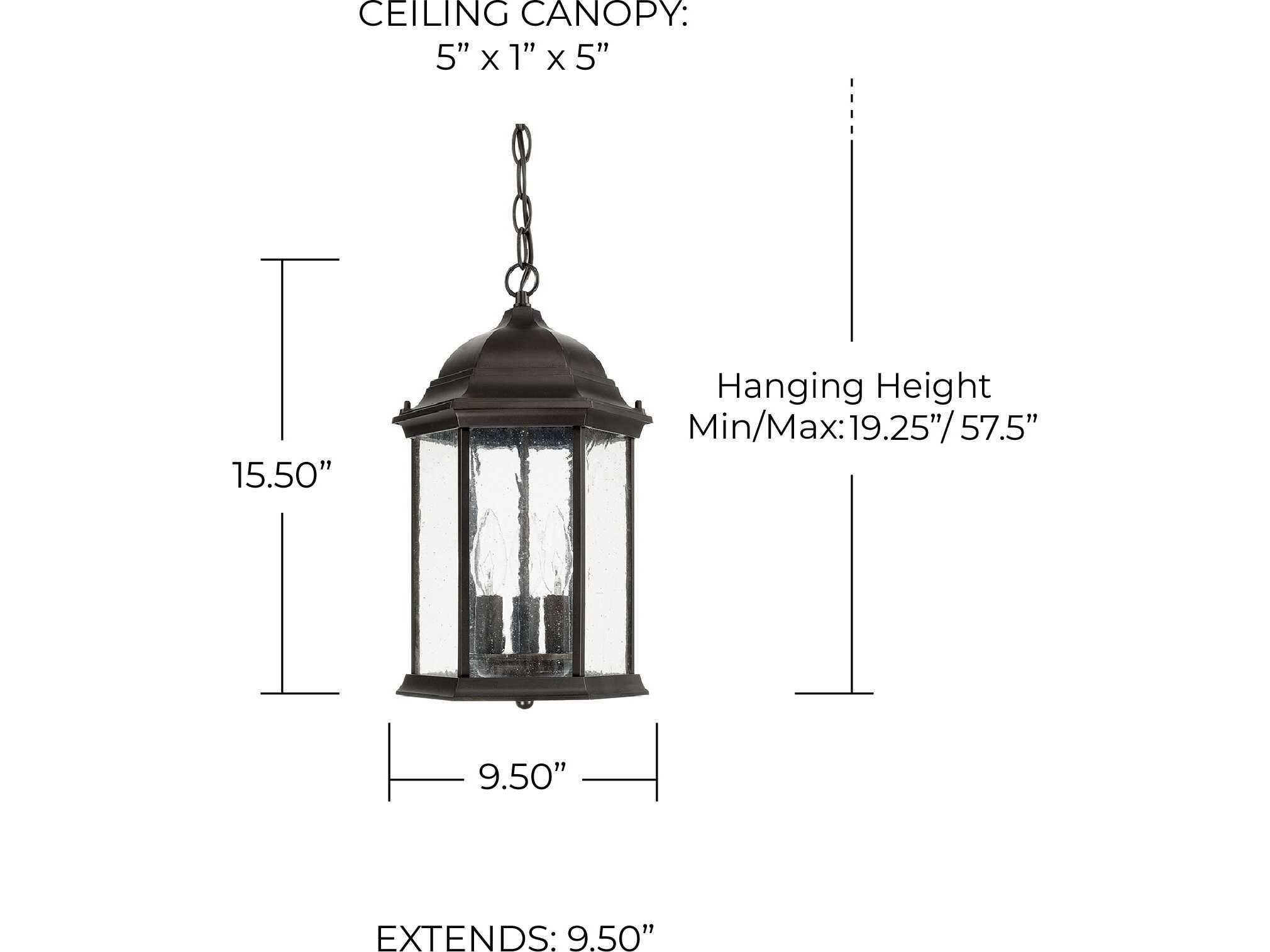 Capital Lighting Main Street 3 - Light Outdoor Hanging Light