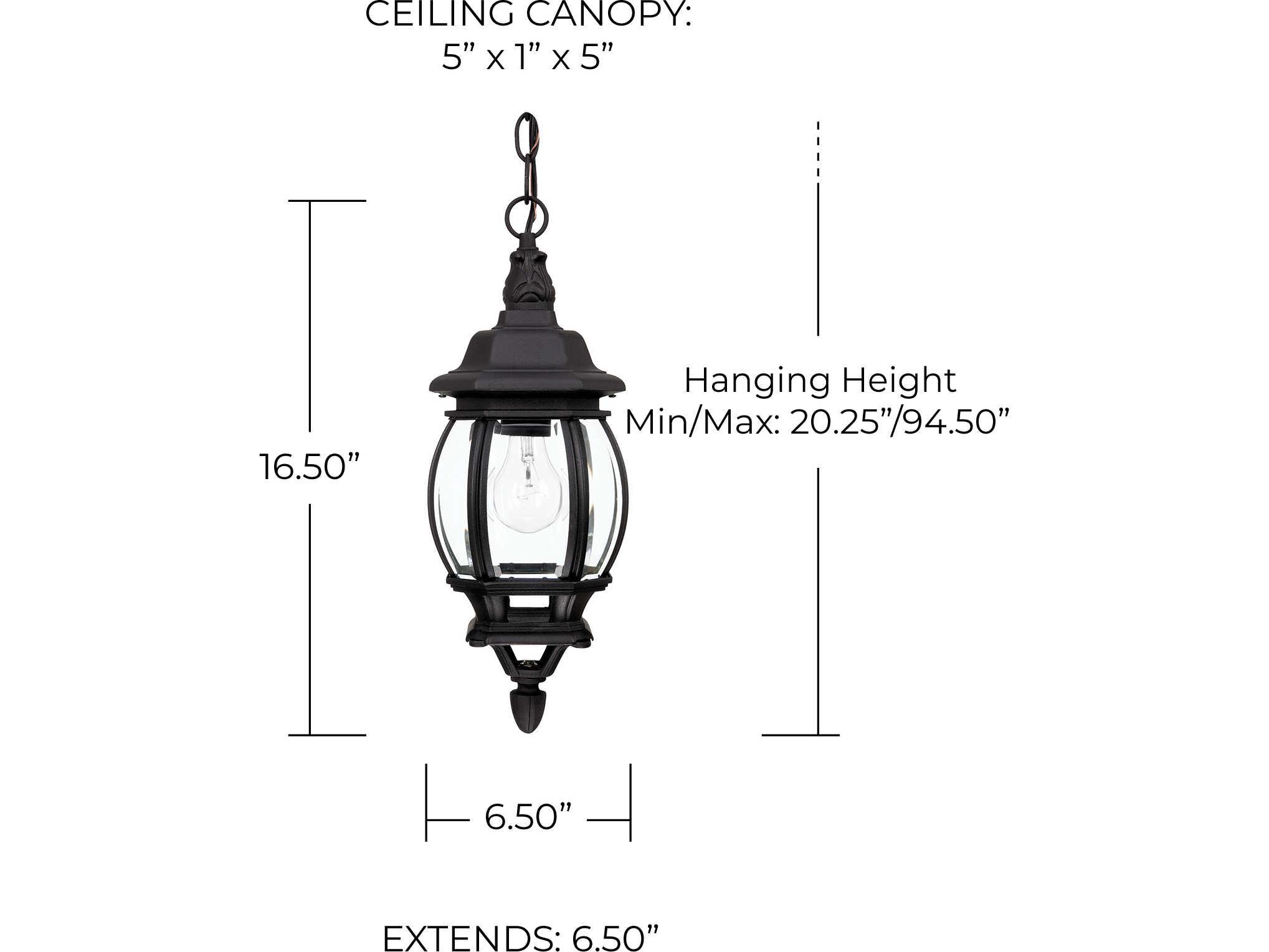 Capital Lighting French Country 1 - Light Outdoor Hanging Light