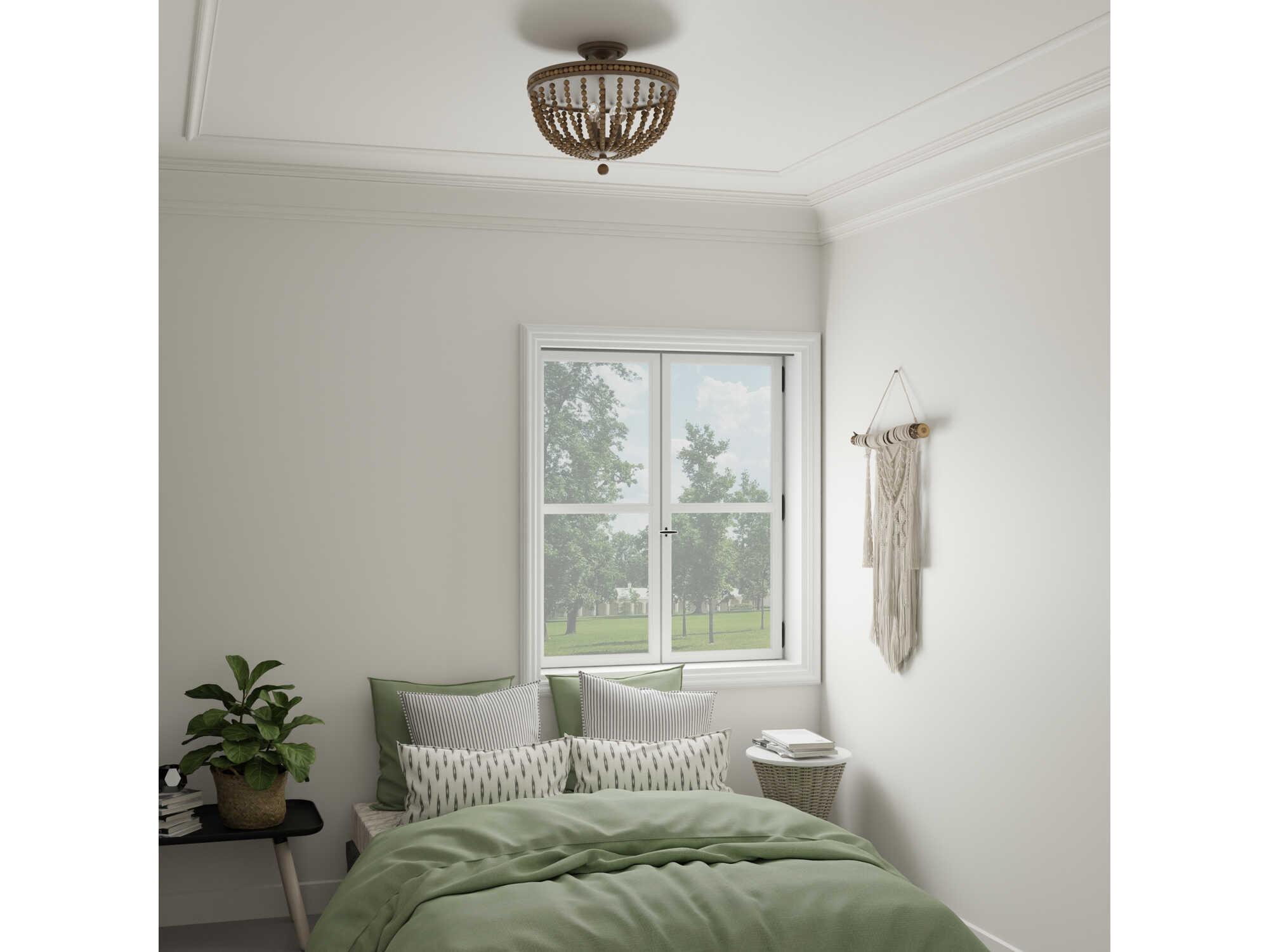 Capital Lighting Handley 3-Light Tobacco Brown Semi Flush Mount