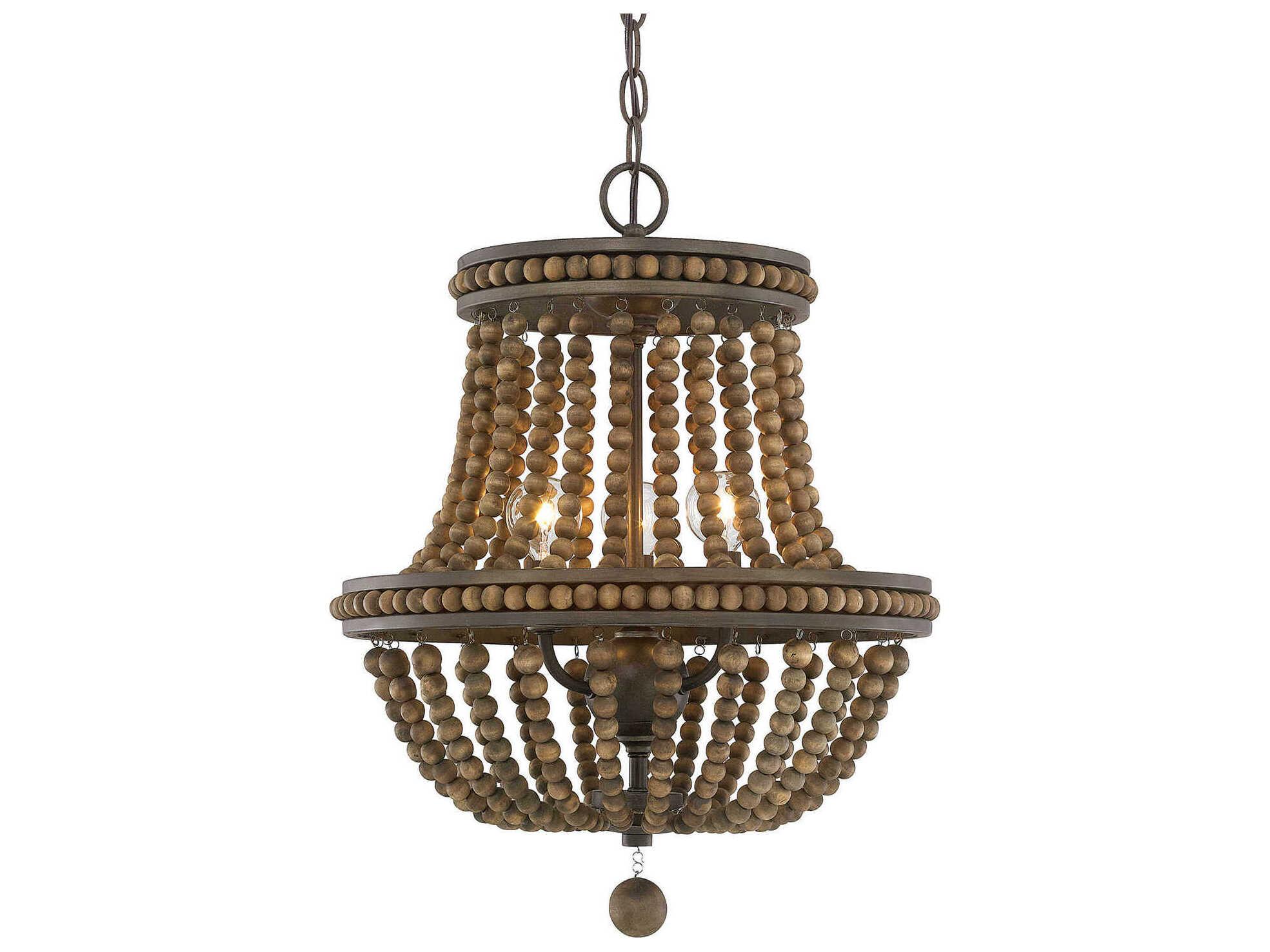 Capital Lighting Handley 3-Light Tobacco Brown Candelabra Chandelier