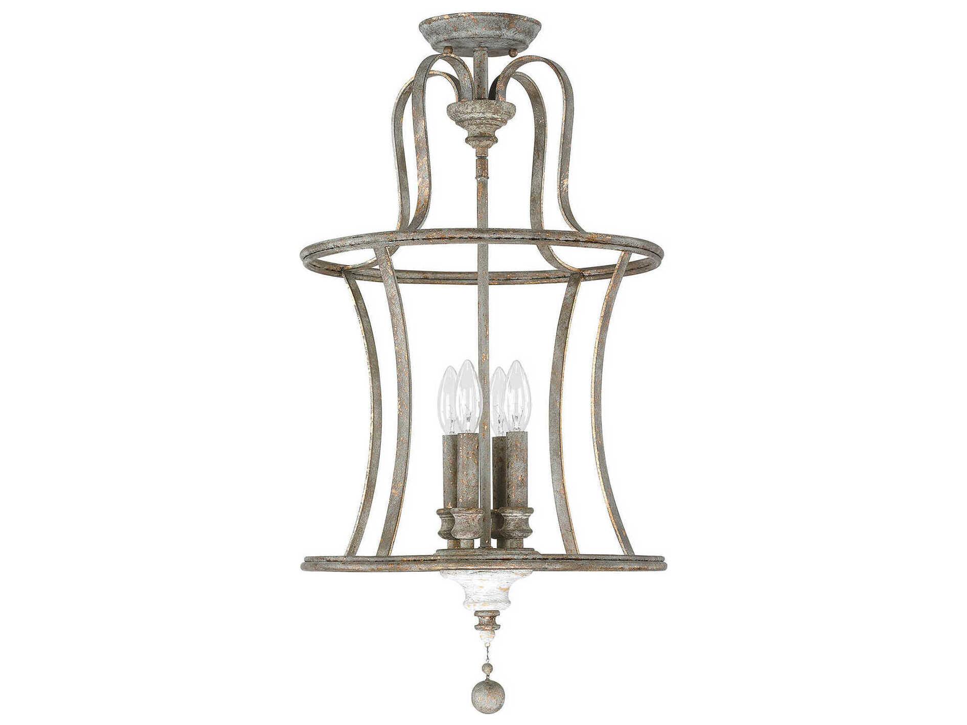 Capital Lighting Zoe 4-Light French Antique Gray Pendant