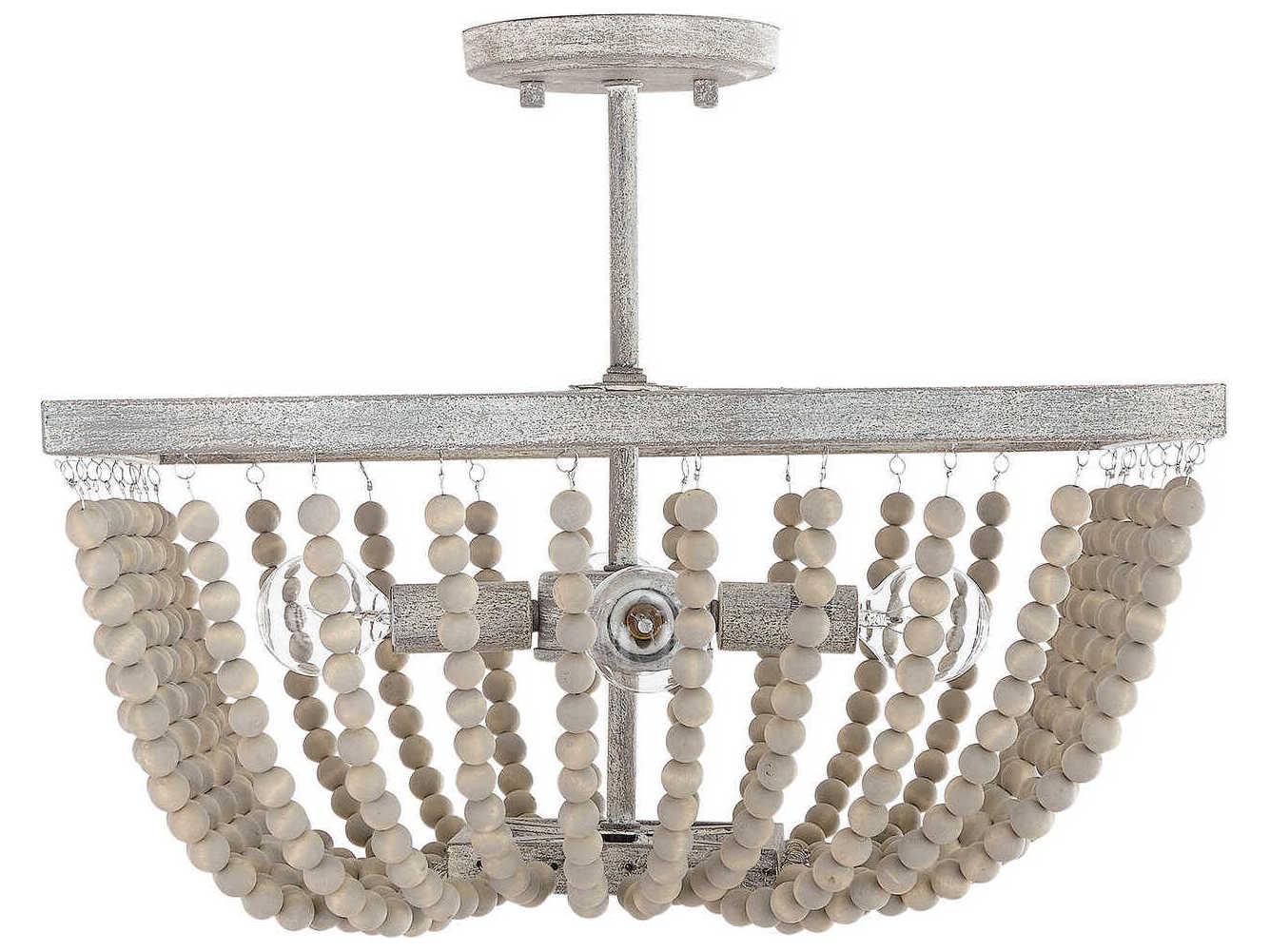 Capital Lighting Sarah 4-Light Mystic Sand Gray Bowl Semi Flush Mount