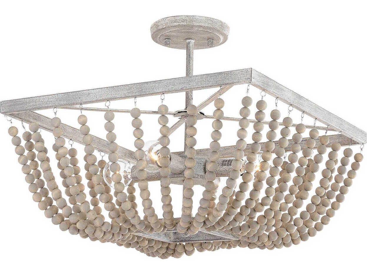 Capital Lighting Sarah 4-Light Mystic Sand Gray Bowl Semi Flush Mount
