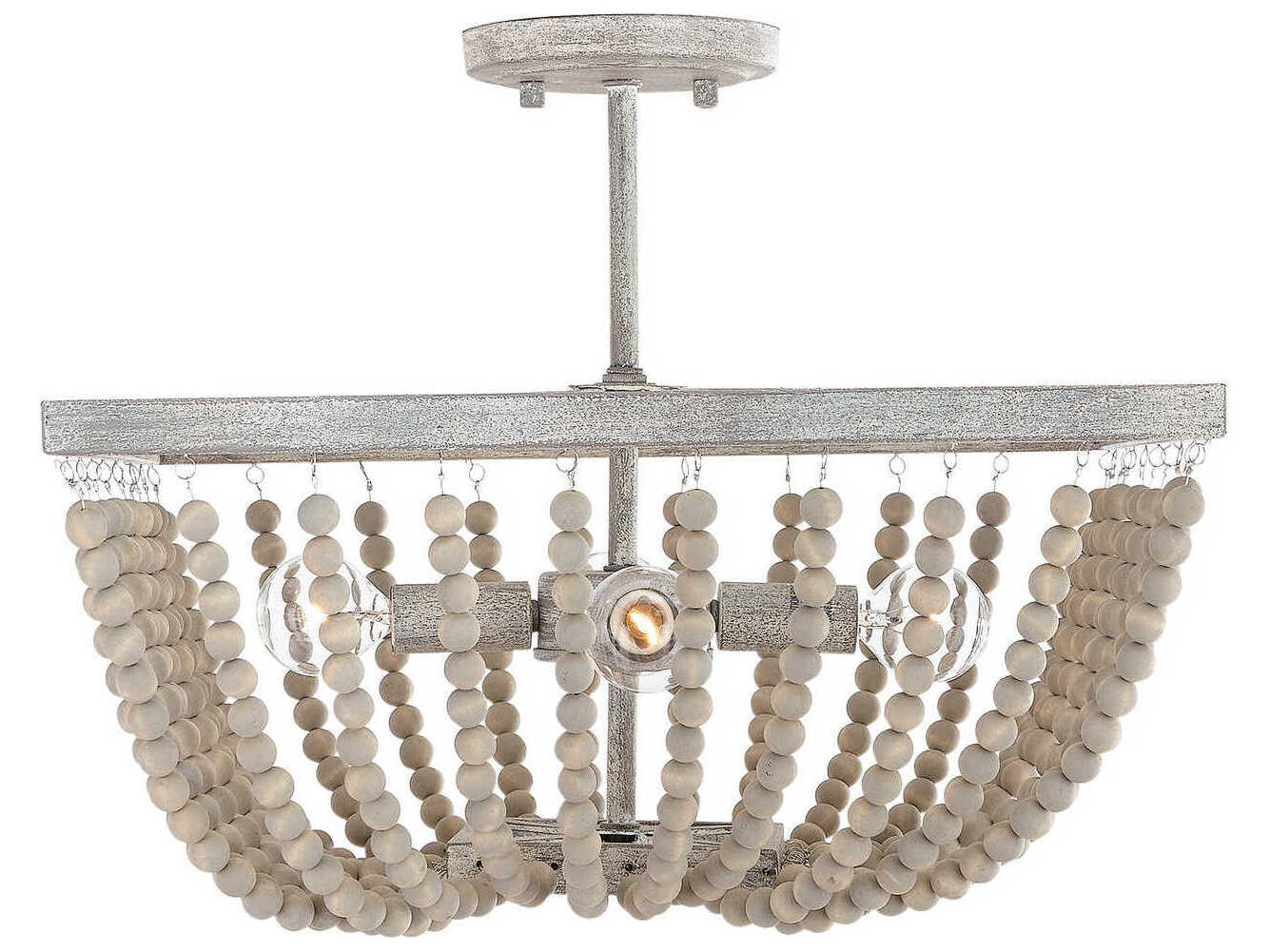Capital Lighting Sarah 4-Light Mystic Sand Gray Bowl Semi Flush Mount