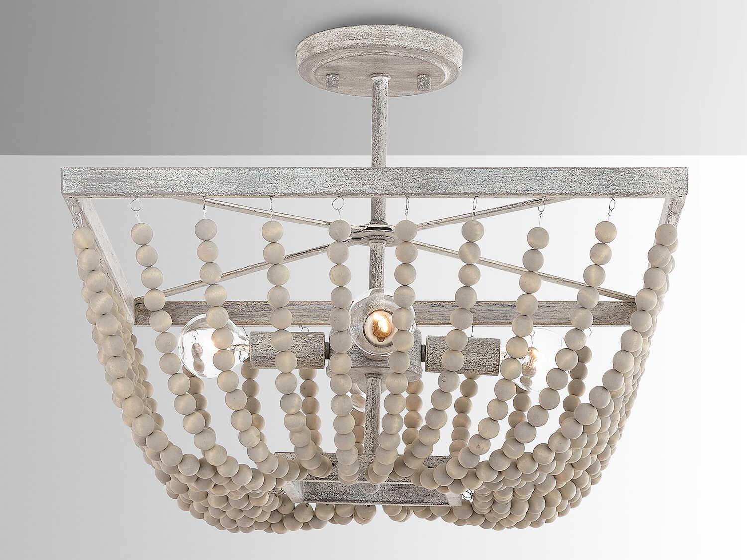 Capital Lighting Sarah 4-Light Mystic Sand Gray Bowl Semi Flush Mount
