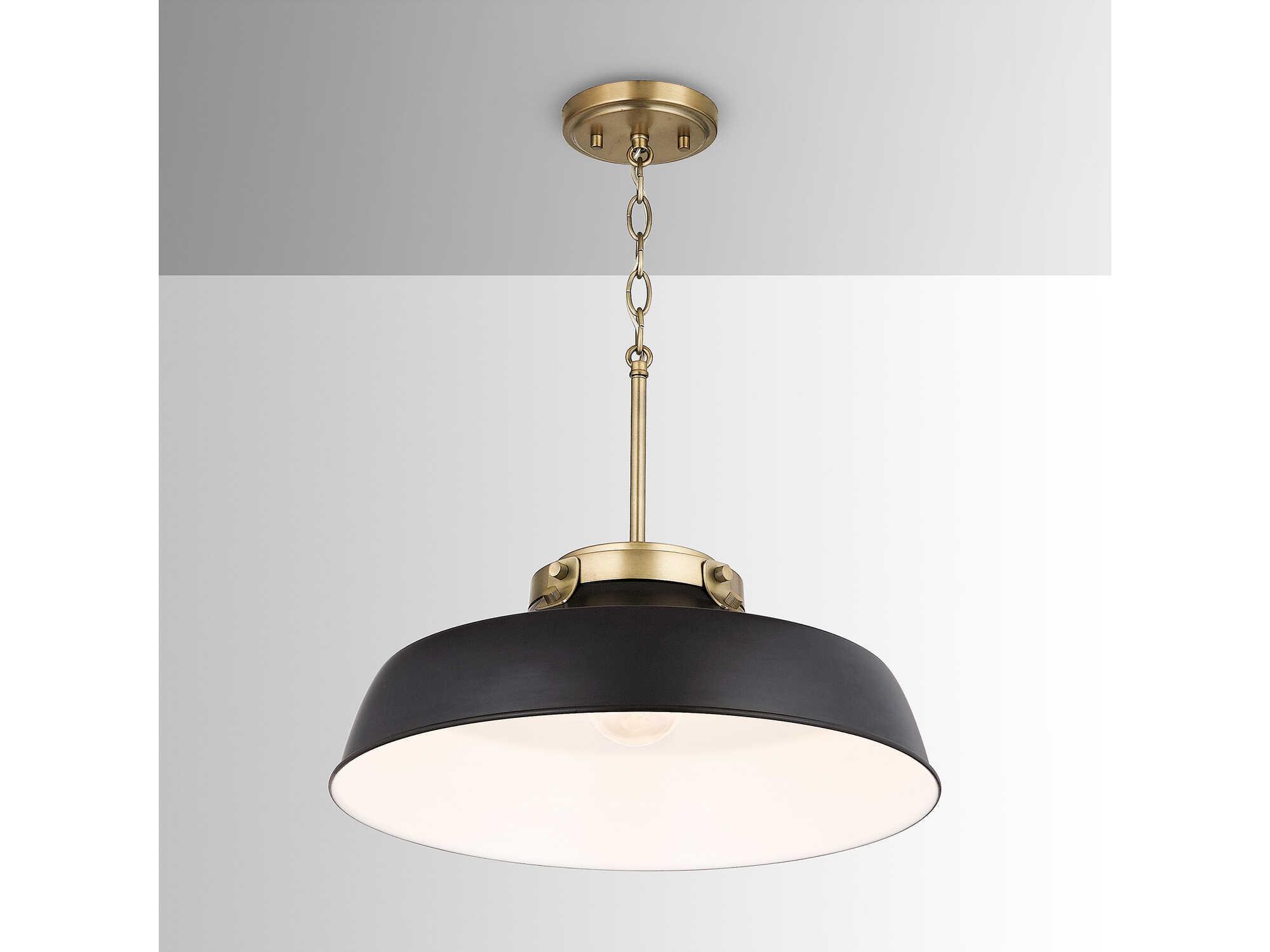 Capital Lighting Oakwood 1-Light Matte Black Dome Pendant