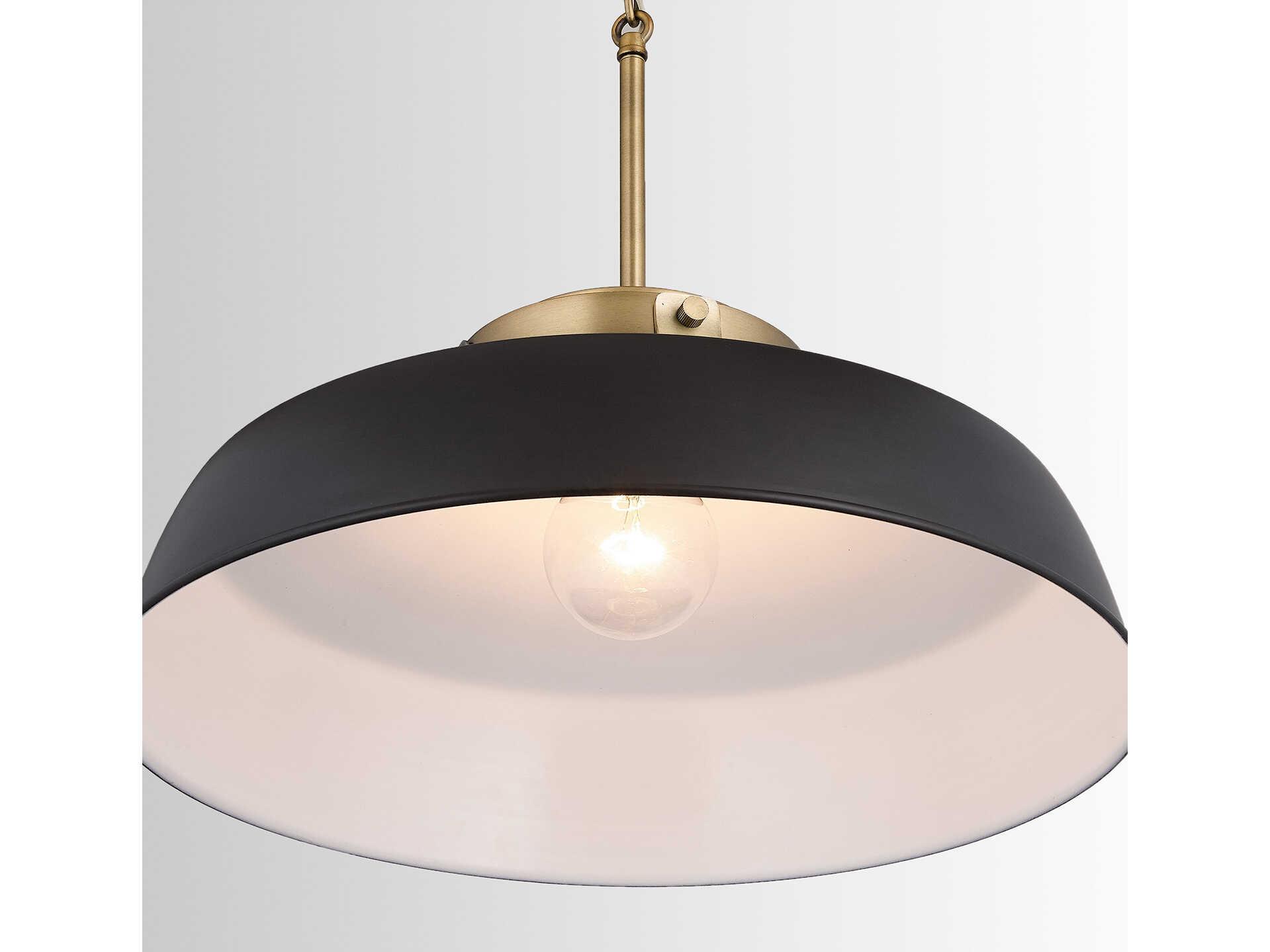 Capital Lighting Oakwood 1-Light Matte Black Dome Pendant