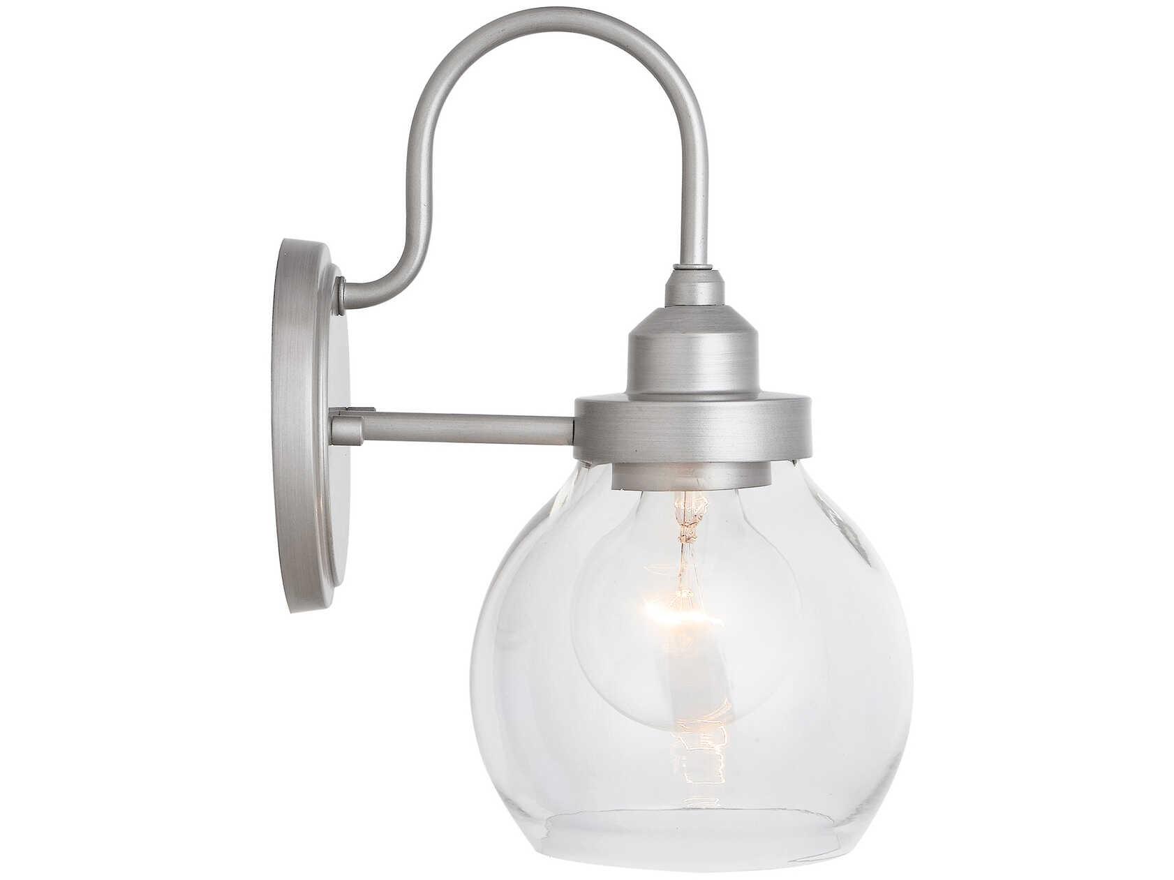 Capital Lighting Daphne 1-Light Brushed Nickel Painted Glass Wall Sconce