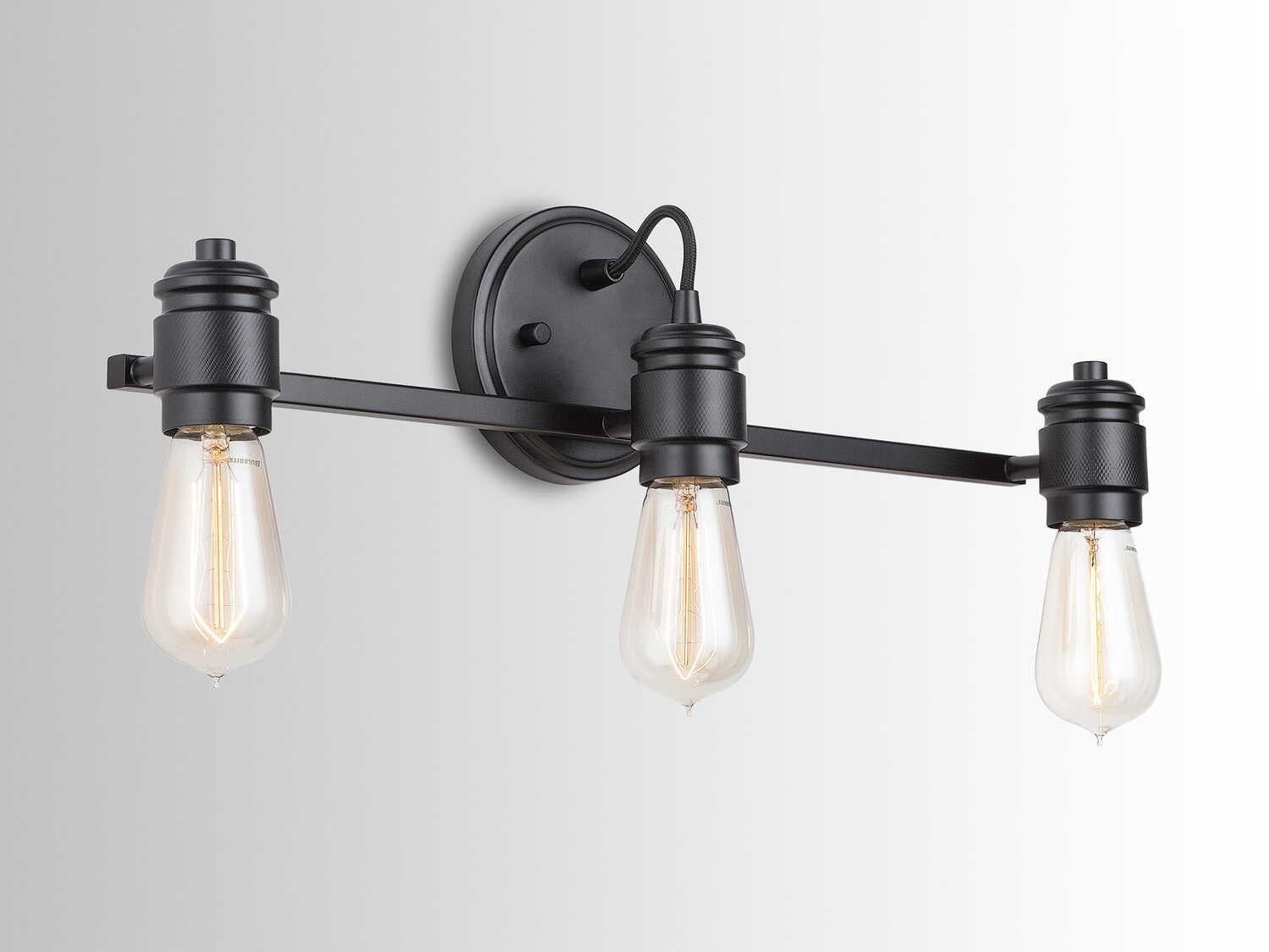 Capital Lighting Menlo 3-Light Matte Black Vanity Light