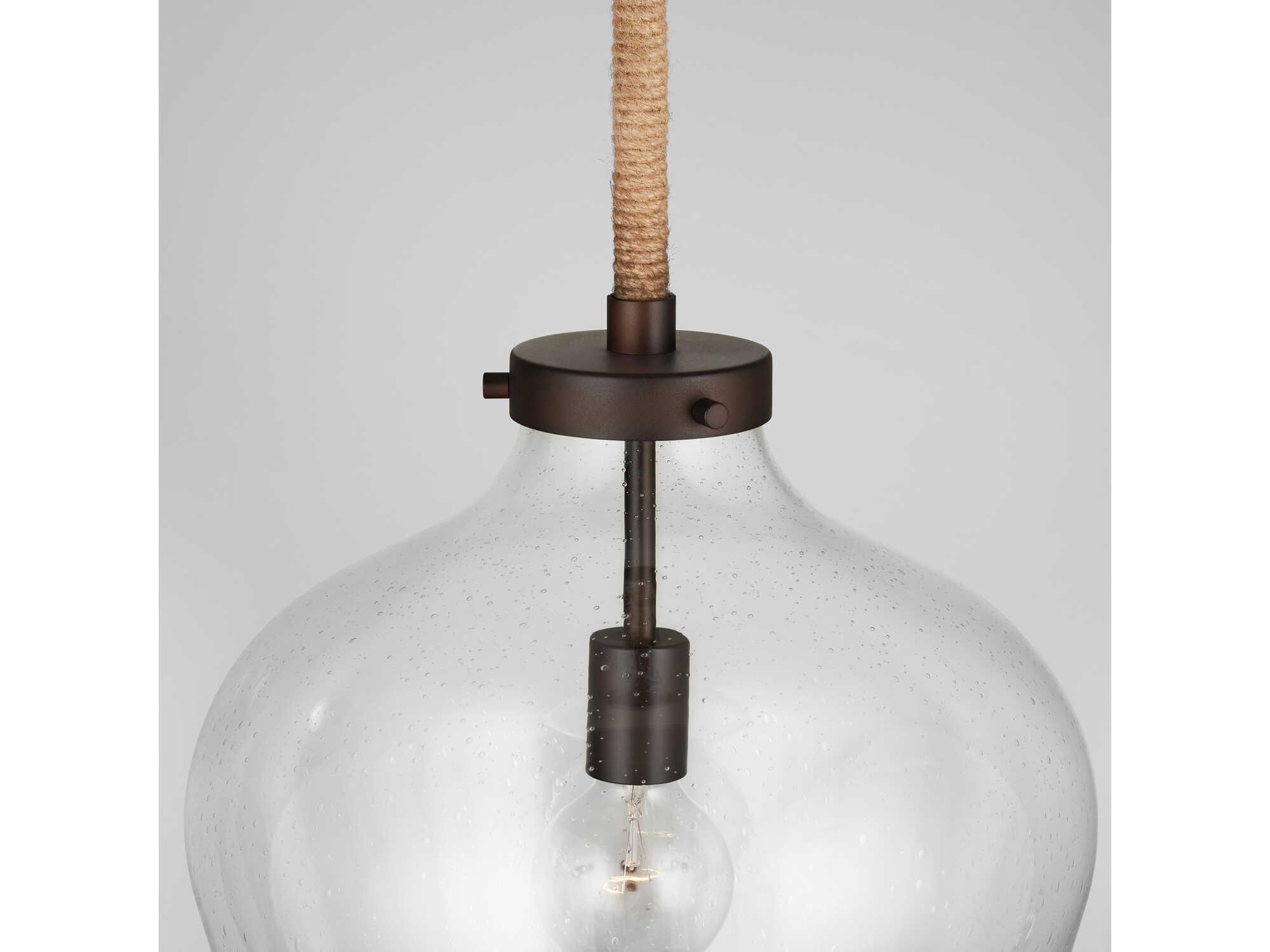 Capital Lighting Boland 1-Light Bronze Glass Bell Pendant