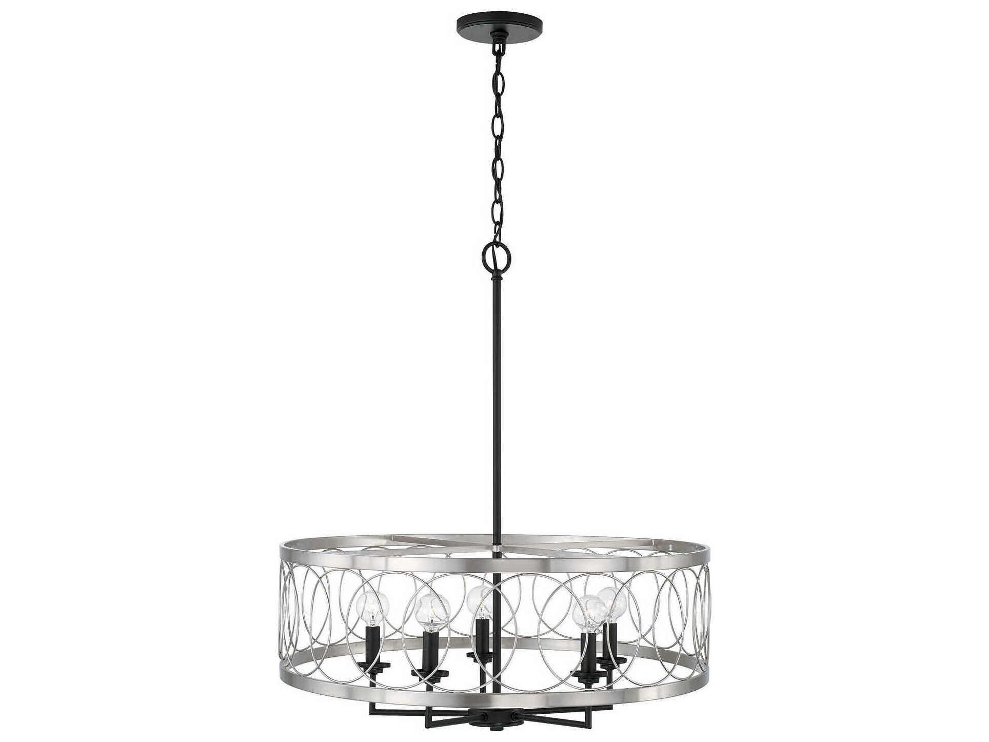 Capital Lighting Madeline 4-Light Black Tie Nickel Pendant