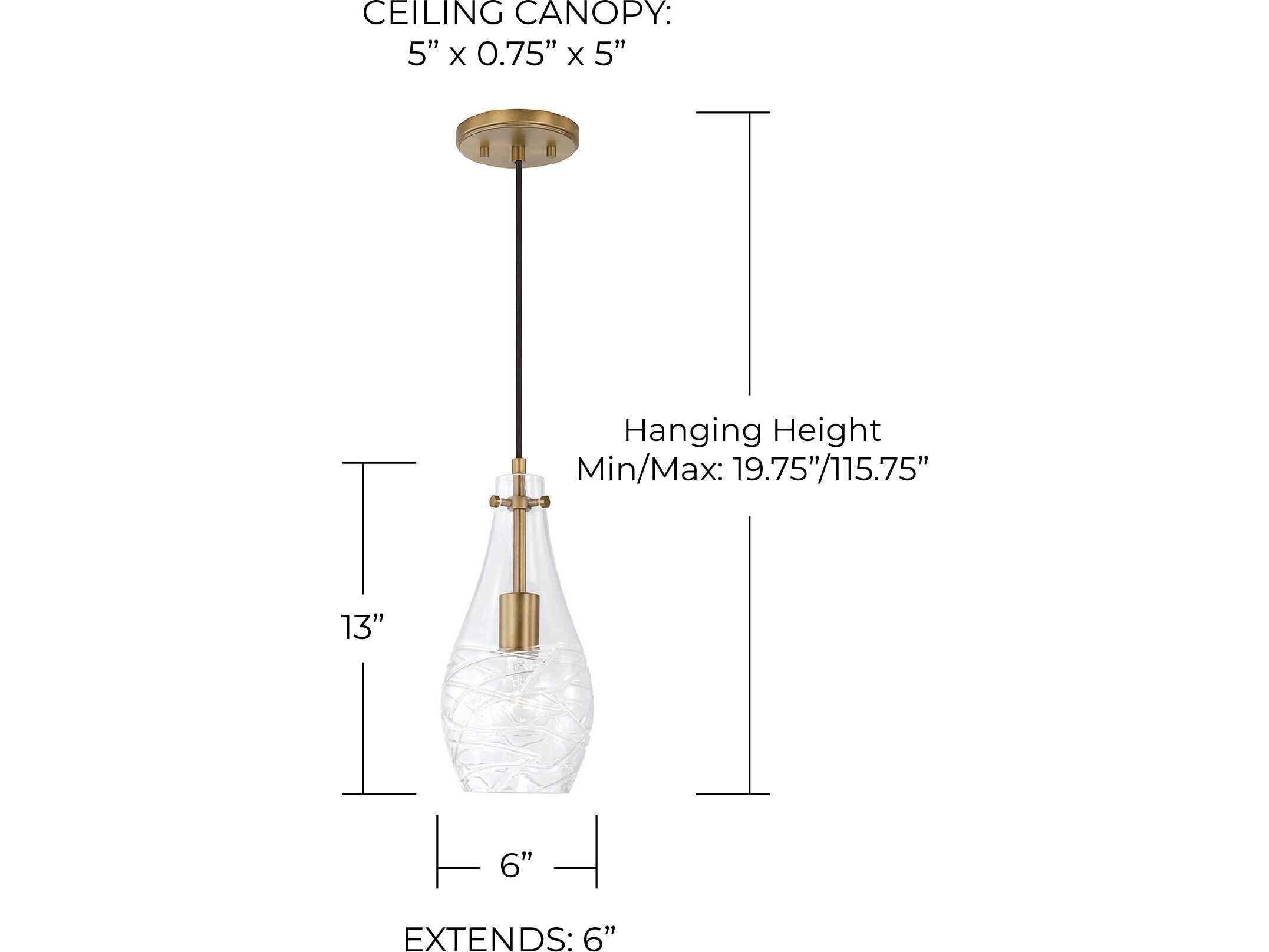 Capital Lighting Kier 1-Light Aged Brass Glass Bell Mini Pendant