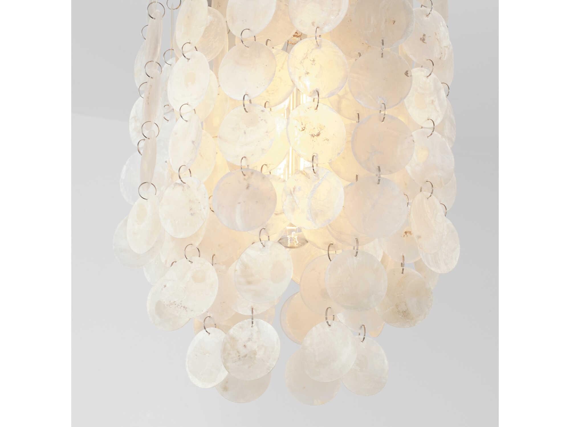 Capital Lighting Shelby 1-Light Polished Nickel White Mini Pendant