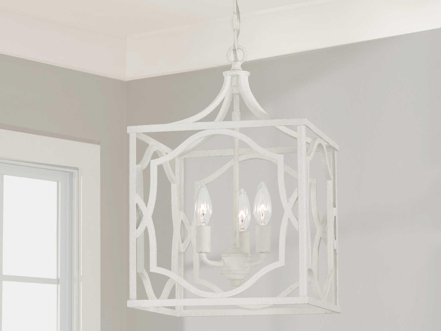 Capital Lighting Anna 3-Light Textured White Mini Pendant
