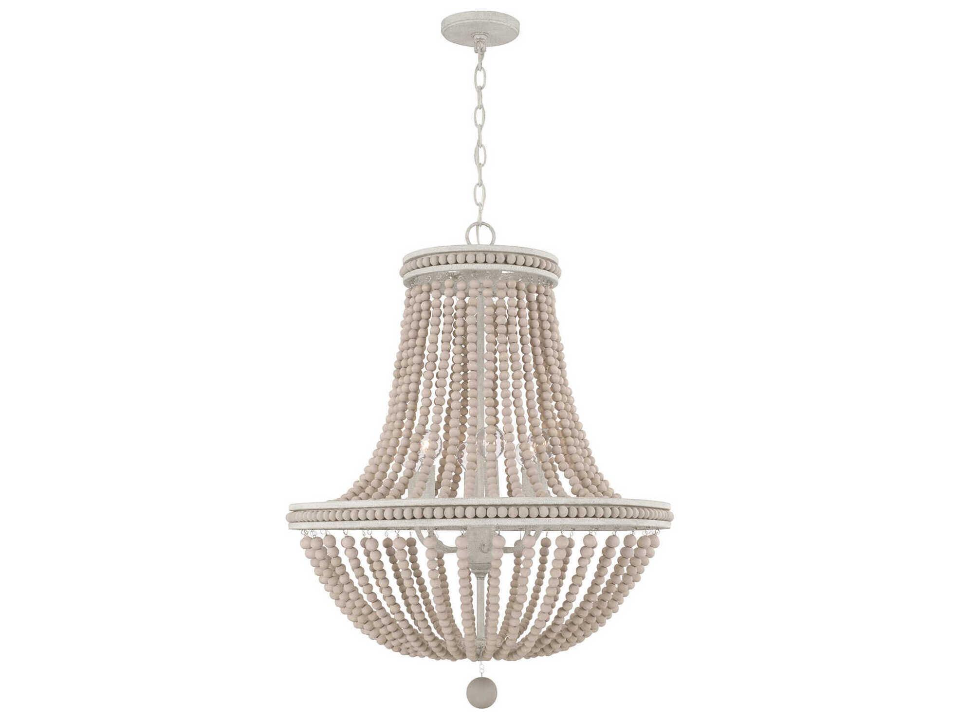 Capital Lighting Handley 6-Light Sand Dollar Brown Candelabra Empire Chandelier