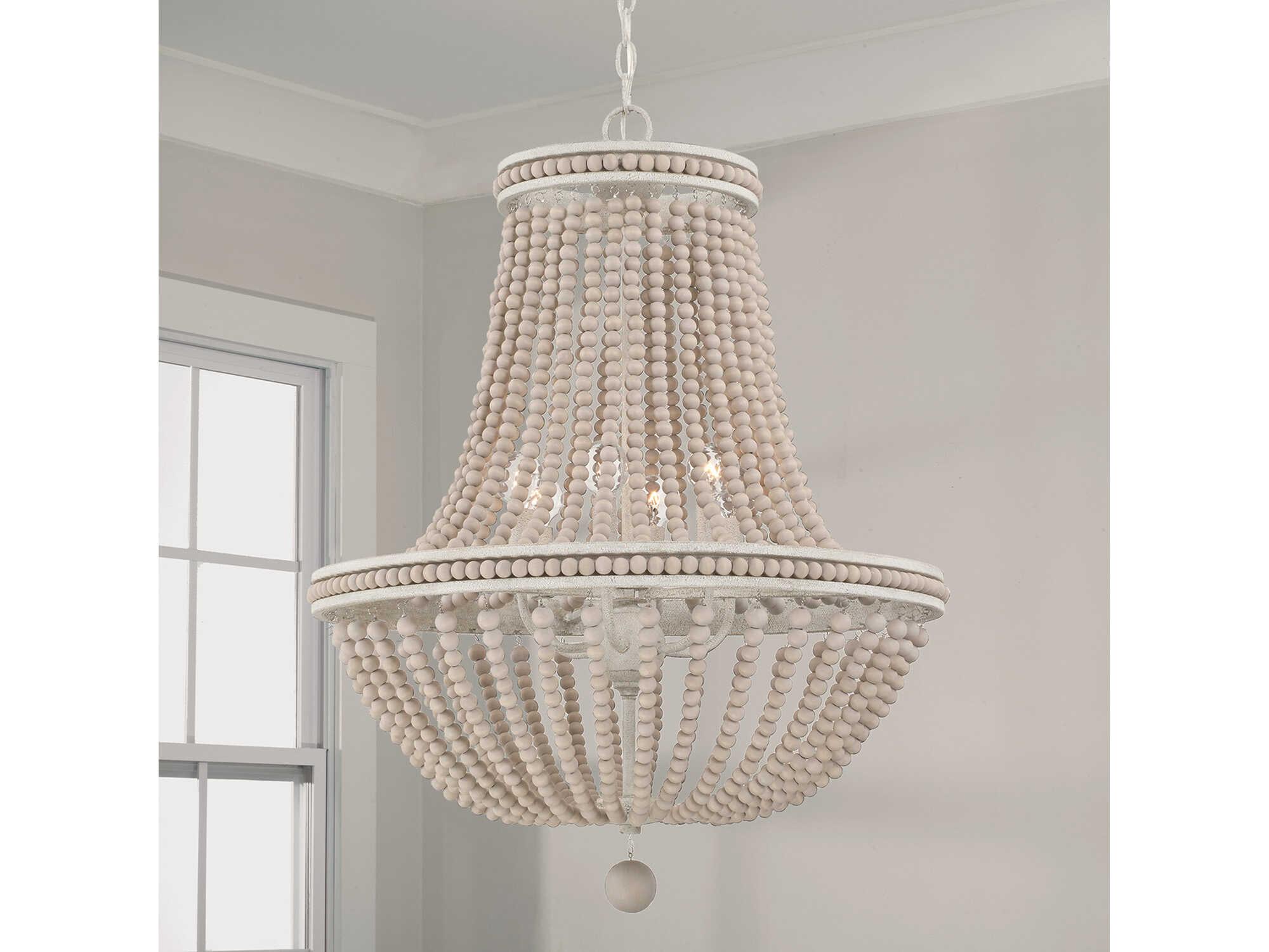 Capital Lighting Handley 6-Light Sand Dollar Brown Candelabra Empire Chandelier