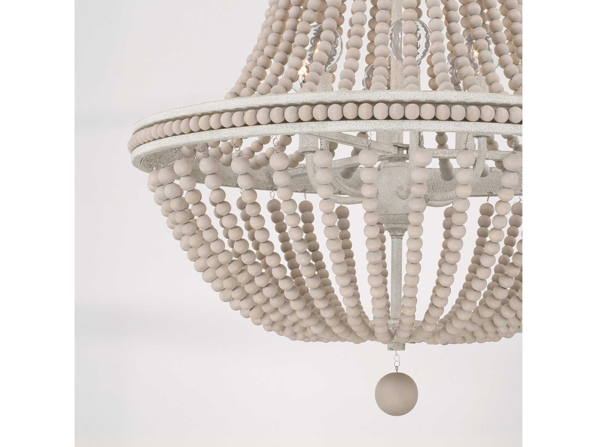 Capital Lighting Handley 6-Light Sand Dollar Brown Candelabra Empire Chandelier