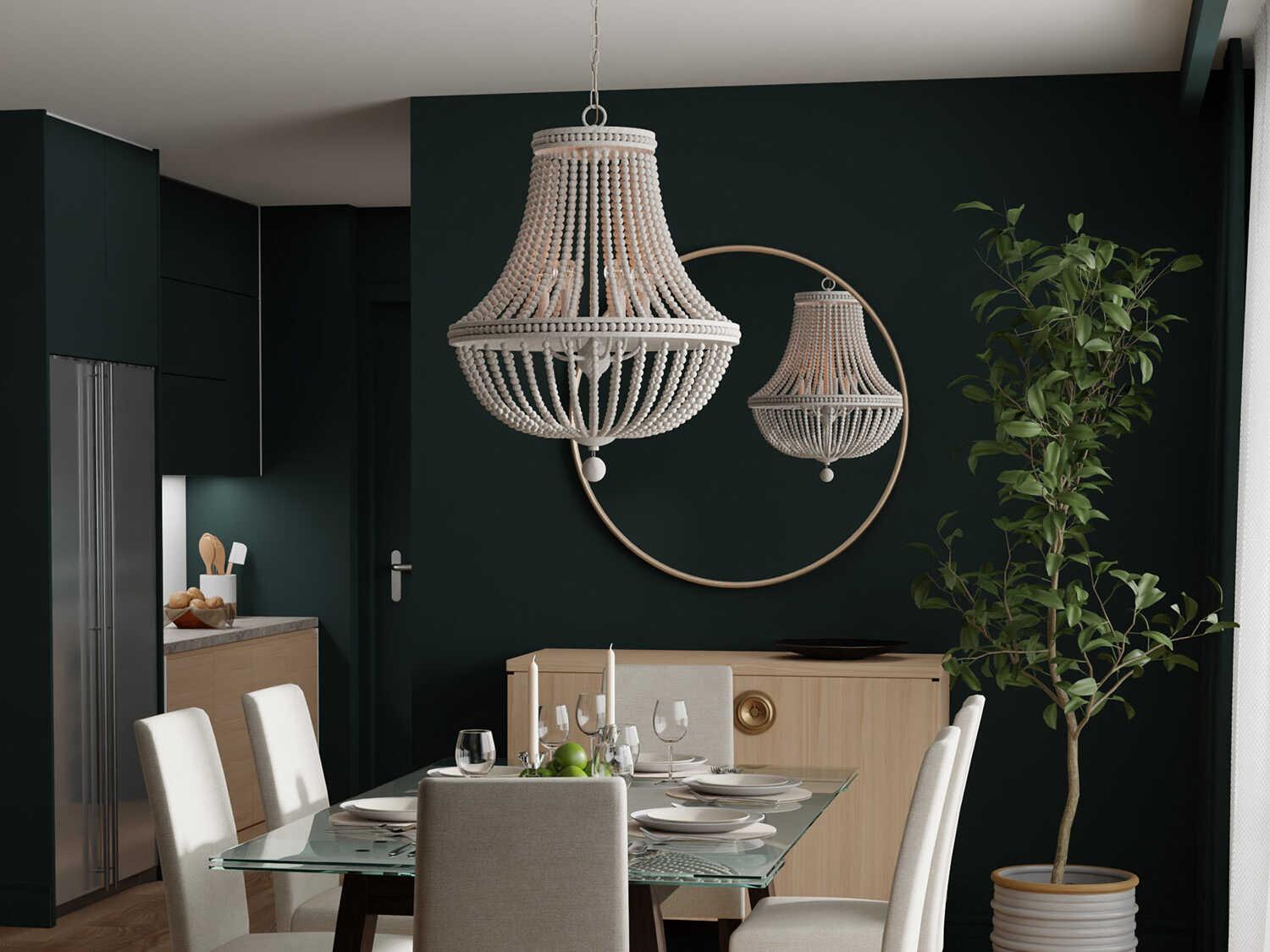 Capital Lighting Handley 6-Light Sand Dollar Brown Candelabra Empire Chandelier