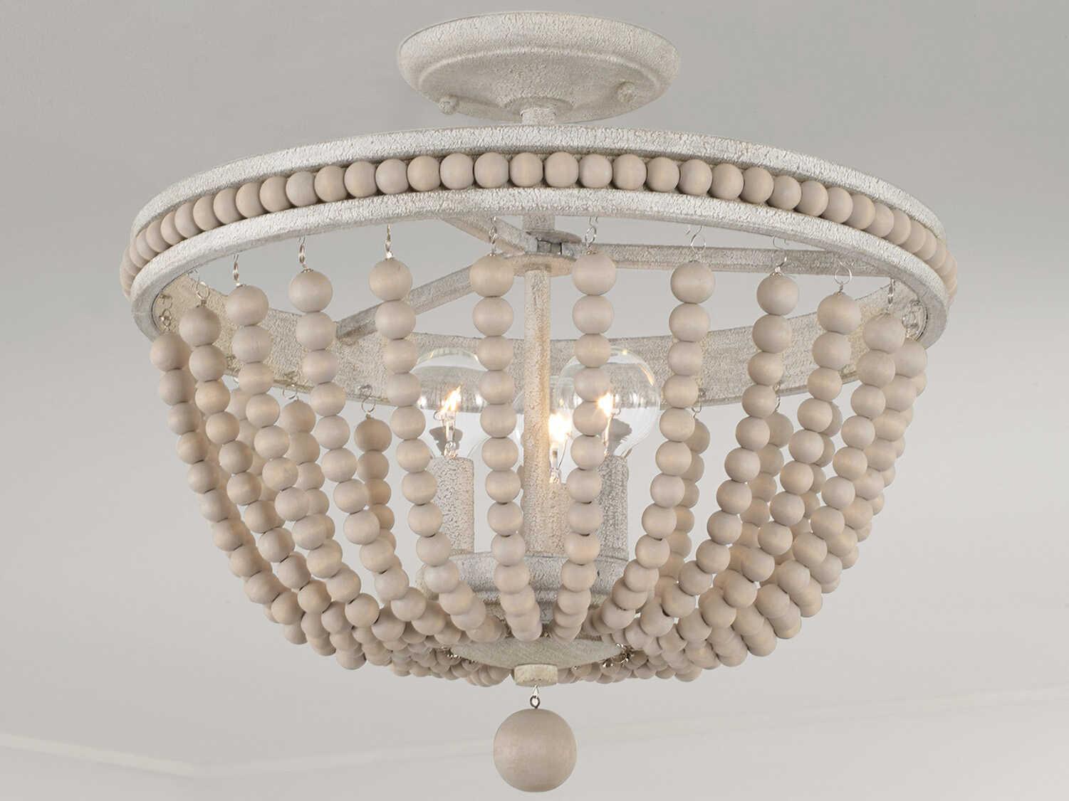 Capital Lighting Handley 3-Light Sand Dollar Brown Semi Flush Mount