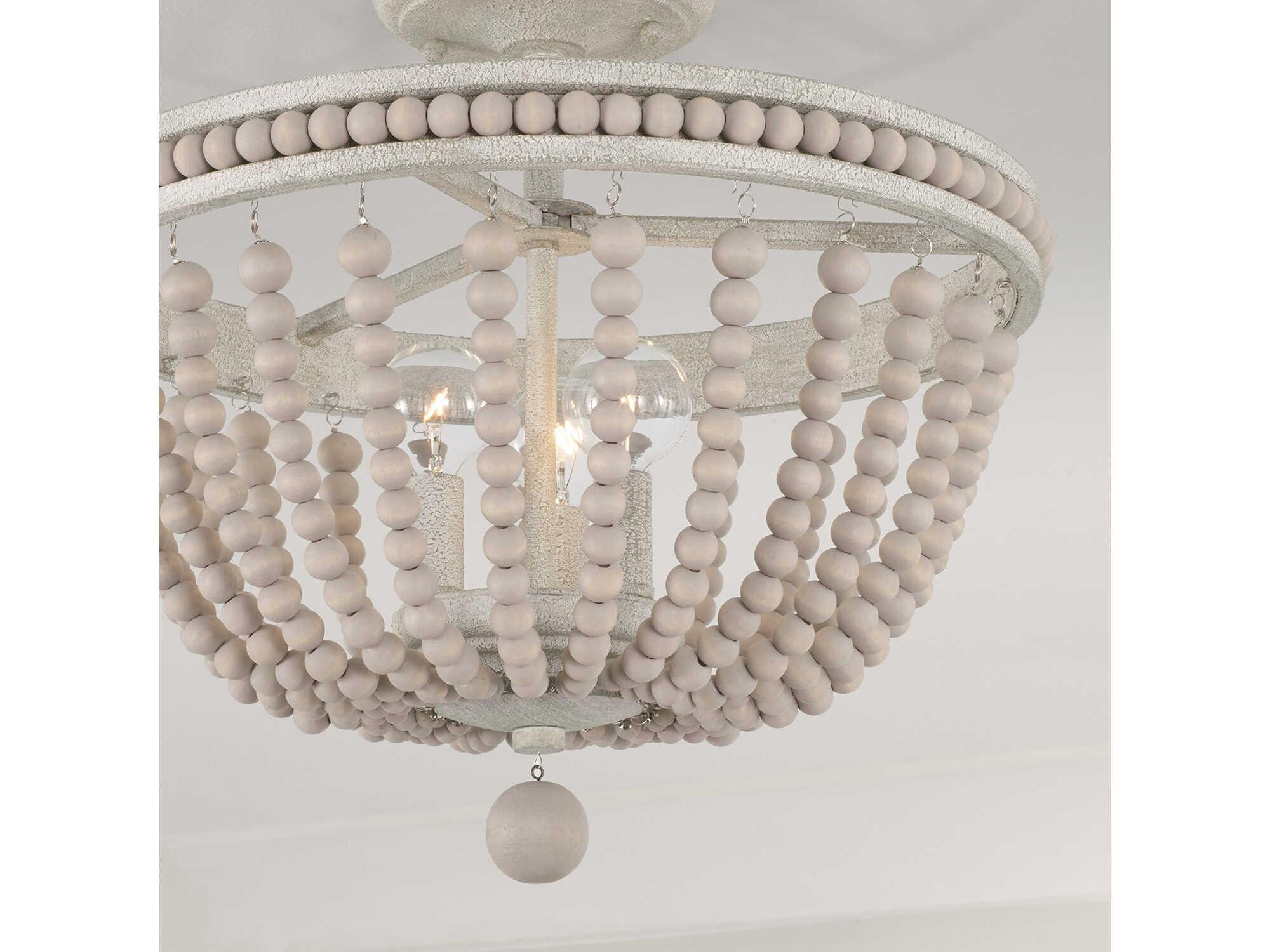 Capital Lighting Handley 3-Light Sand Dollar Brown Semi Flush Mount