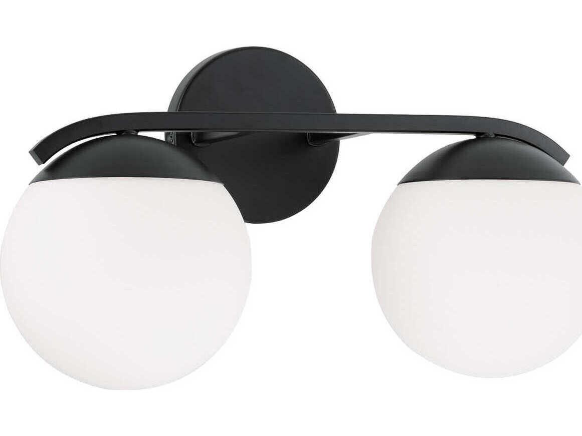 Capital Lighting Oliver 2-Light Matte Black Vanity Light