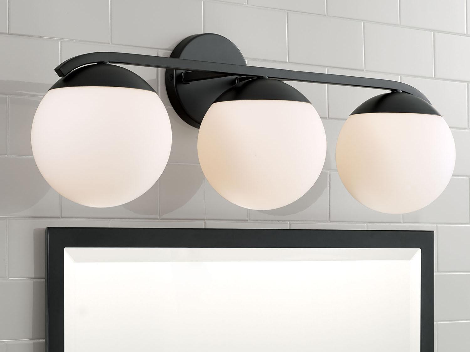 Capital Lighting Oliver 3-Light Matte Black Vanity Light