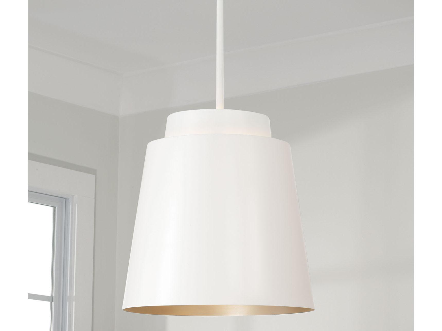 Capital Lighting Pratt 1-Light Matte White Pendant