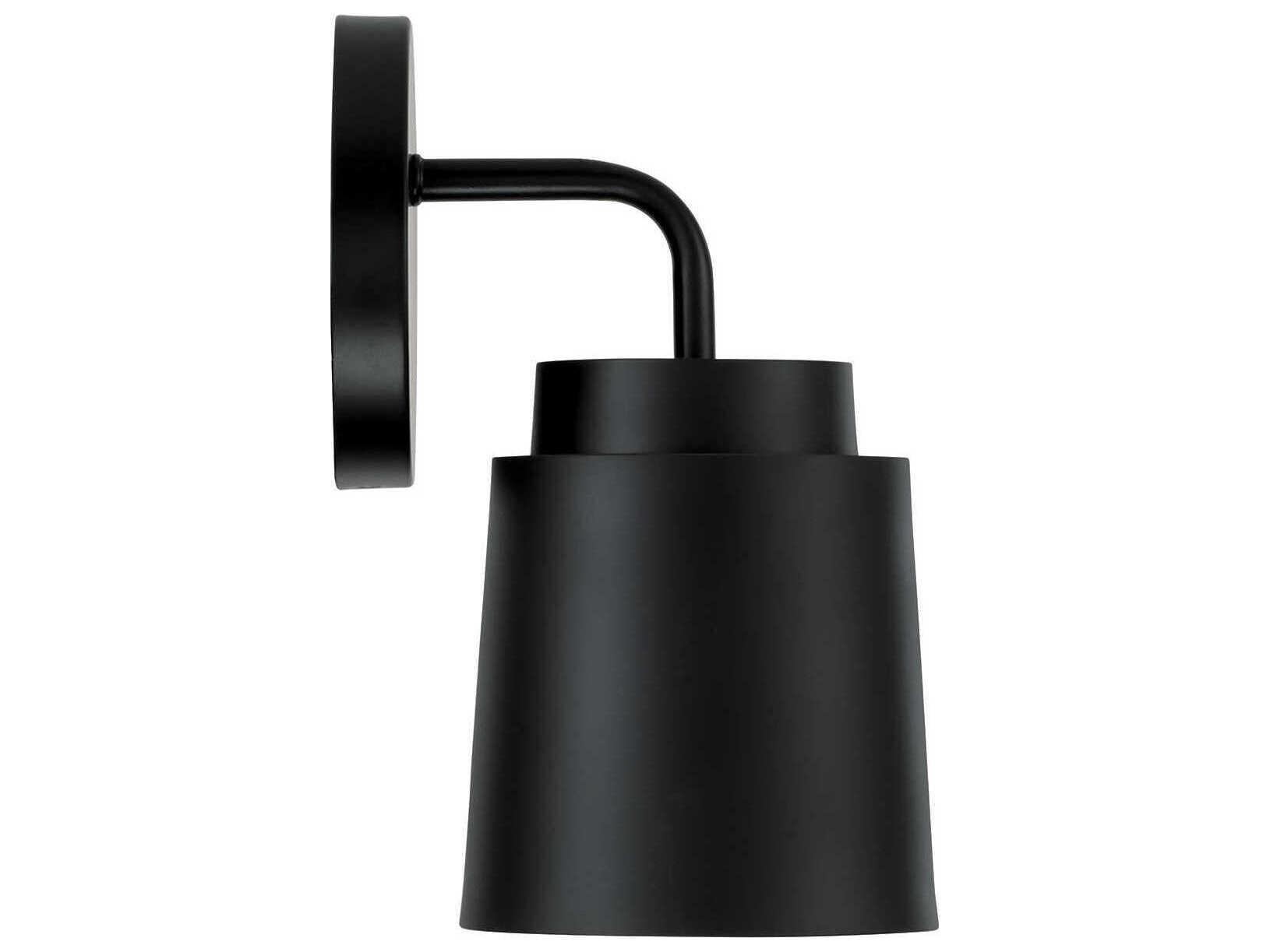 Capital Lighting Pratt 1-Light Matte Black Wall Sconce
