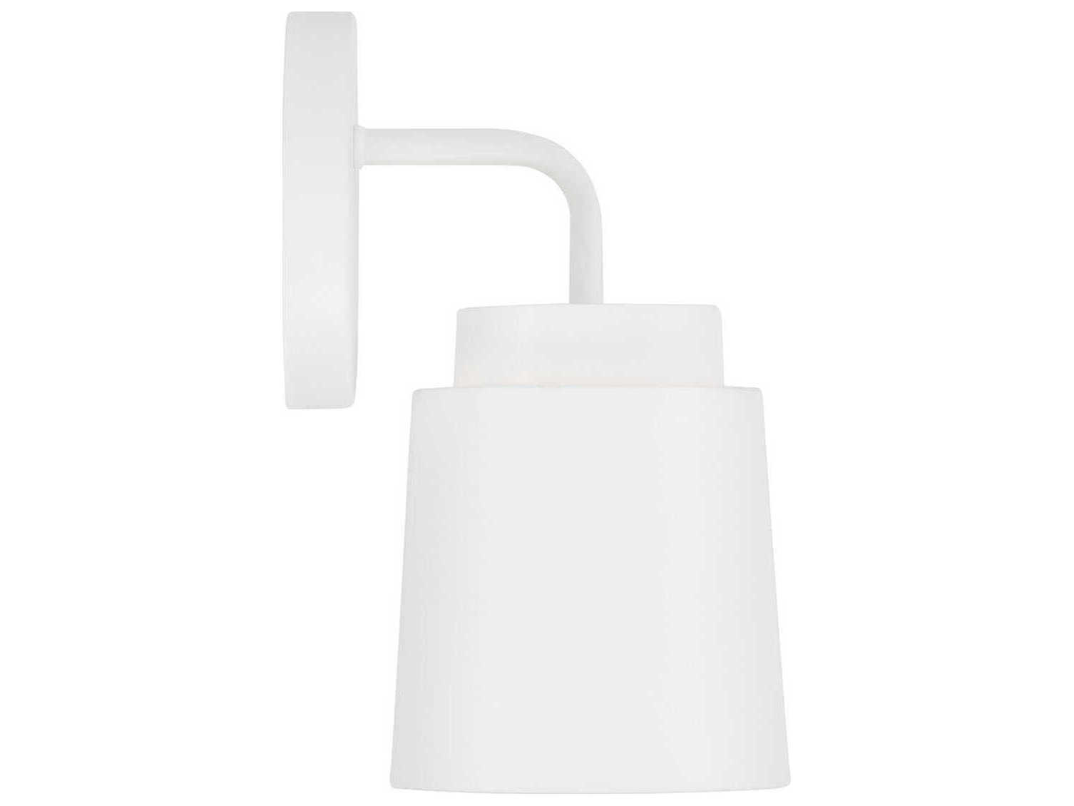 Capital Lighting Pratt 1-Light Matte White Wall Sconce