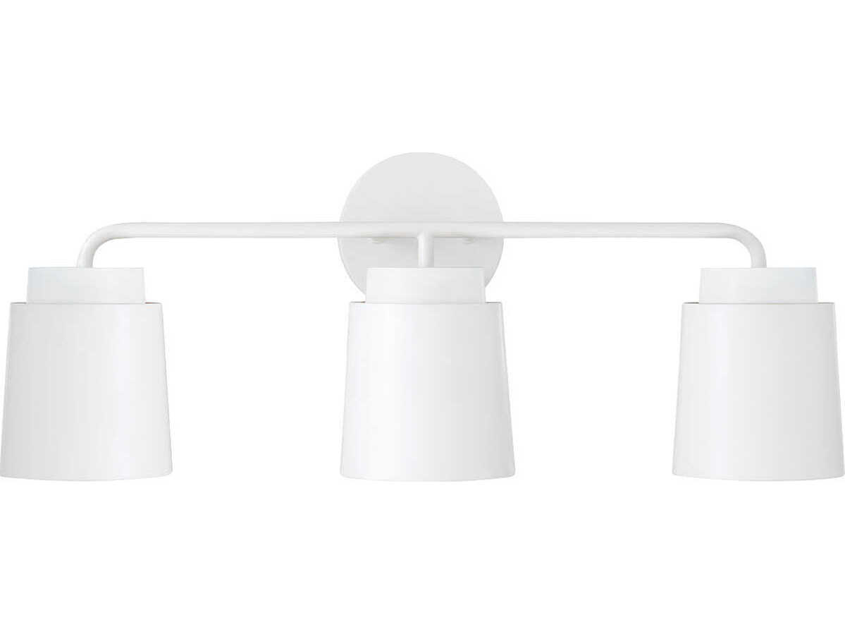 Capital Lighting Pratt 3-Light Matte White Vanity Light