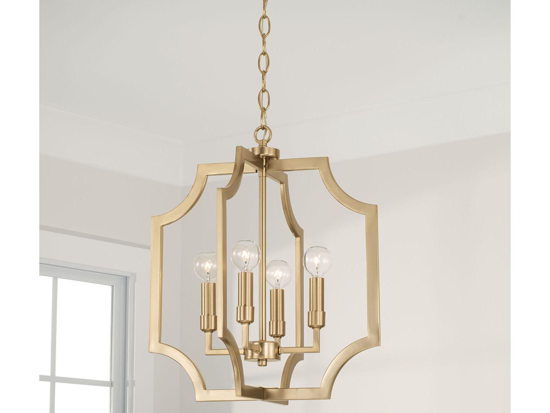 Capital Lighting Courtney 4-Light Matte Brass Pendant