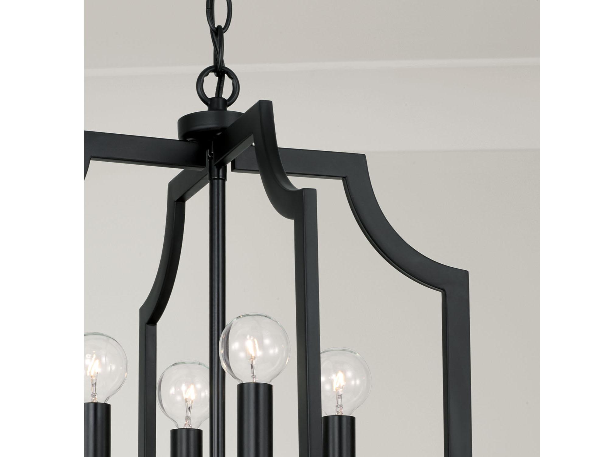 Capital Lighting Courtney 4-Light Matte Black Pendant