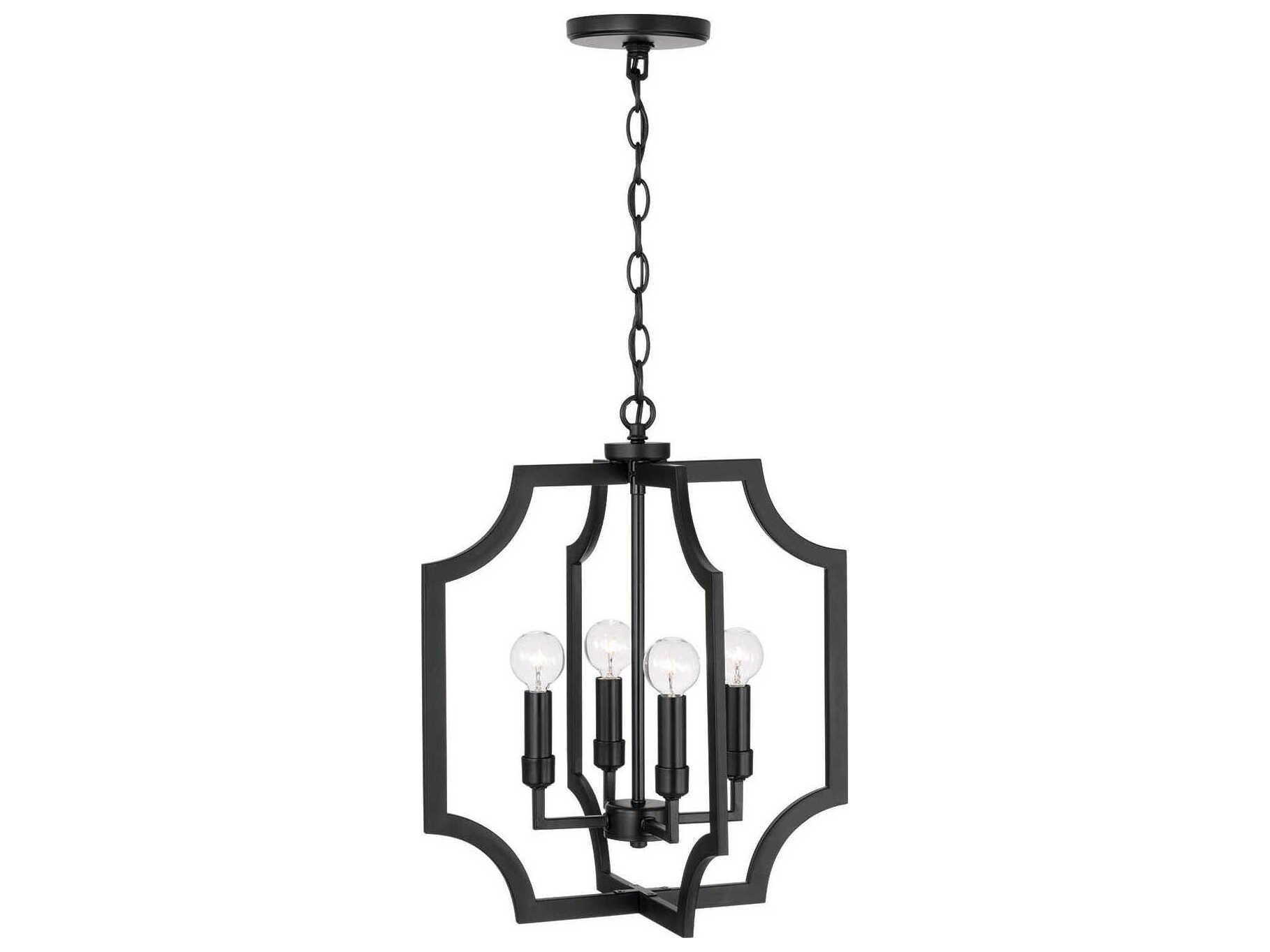 Capital Lighting Courtney 4-Light Matte Black Pendant
