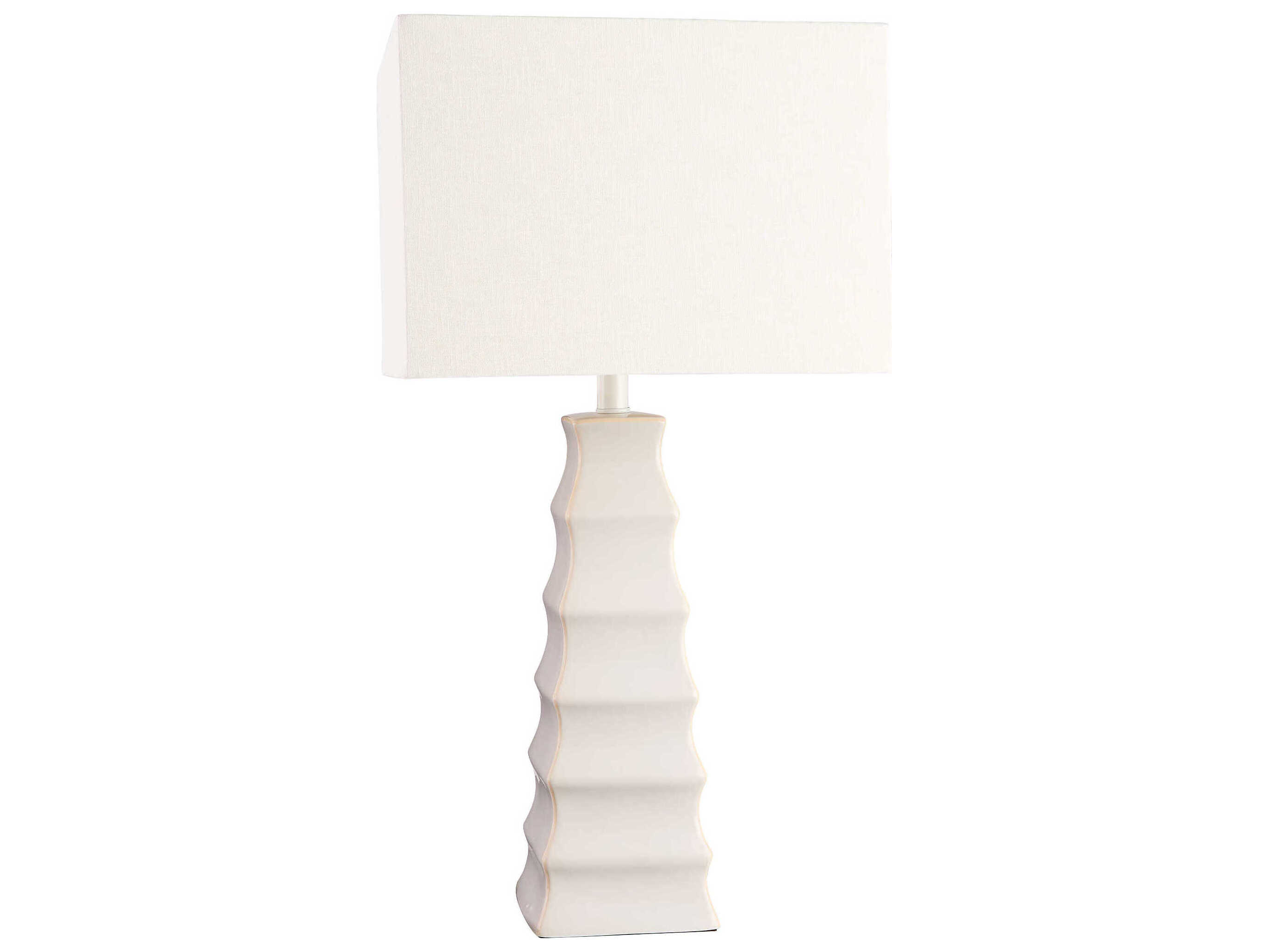 Cyan Design Emily White Linen Buffet Lamp