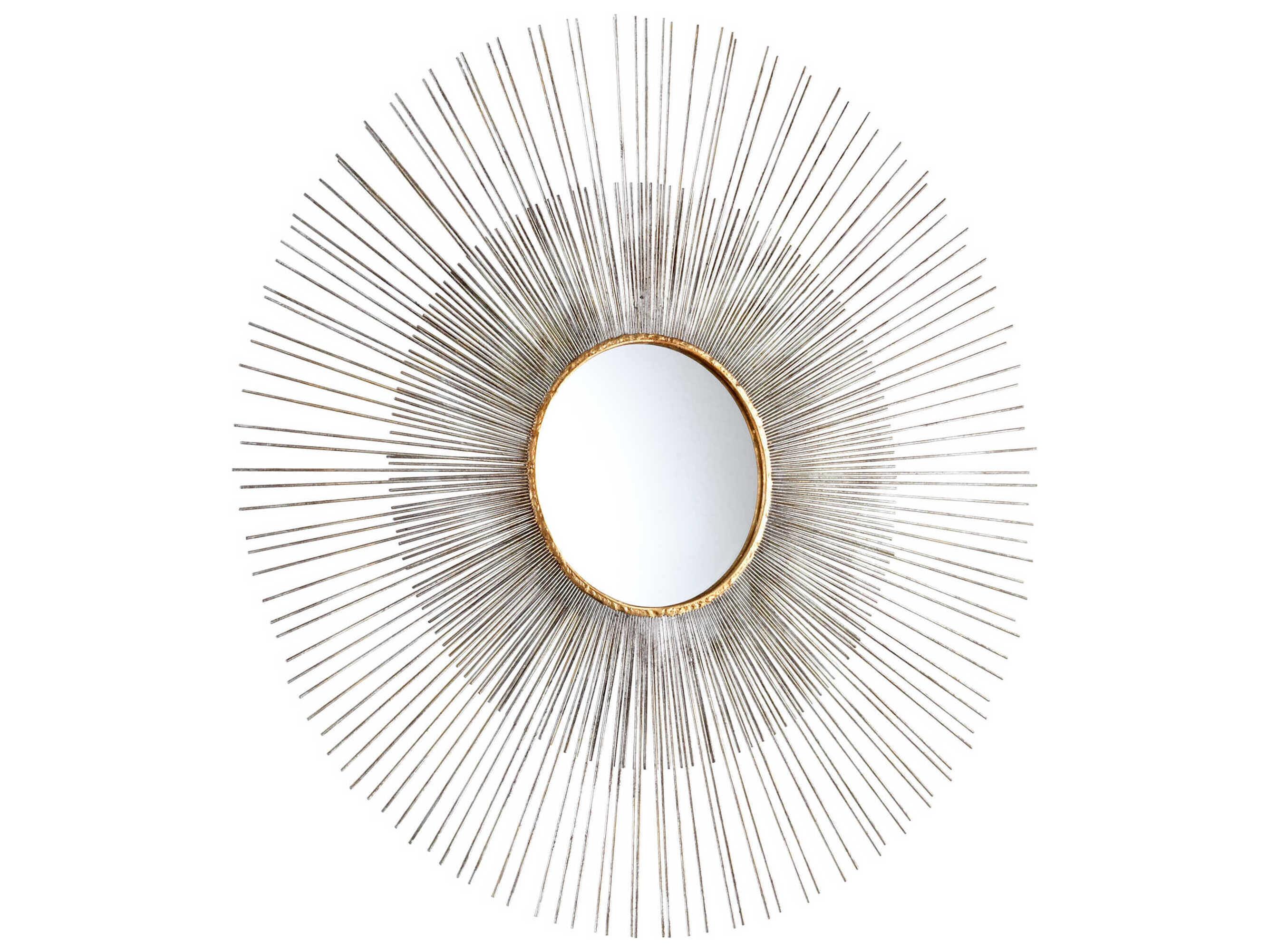 Cyan Design Pixley Antiqued Silver Leaf Sunburst Wall Mirror