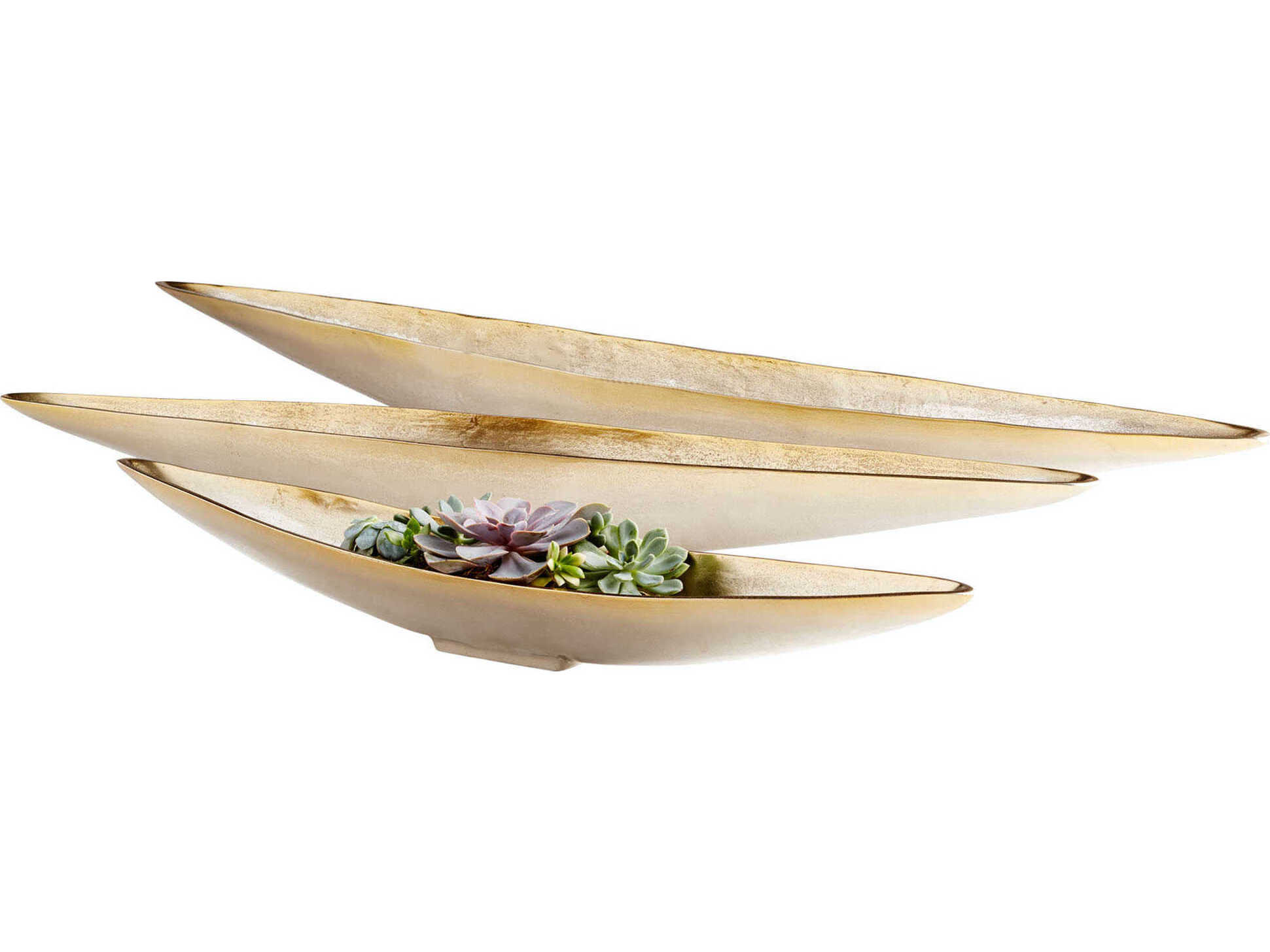 Cyan Design Rough Nickel Gold Venezia Serving Tray