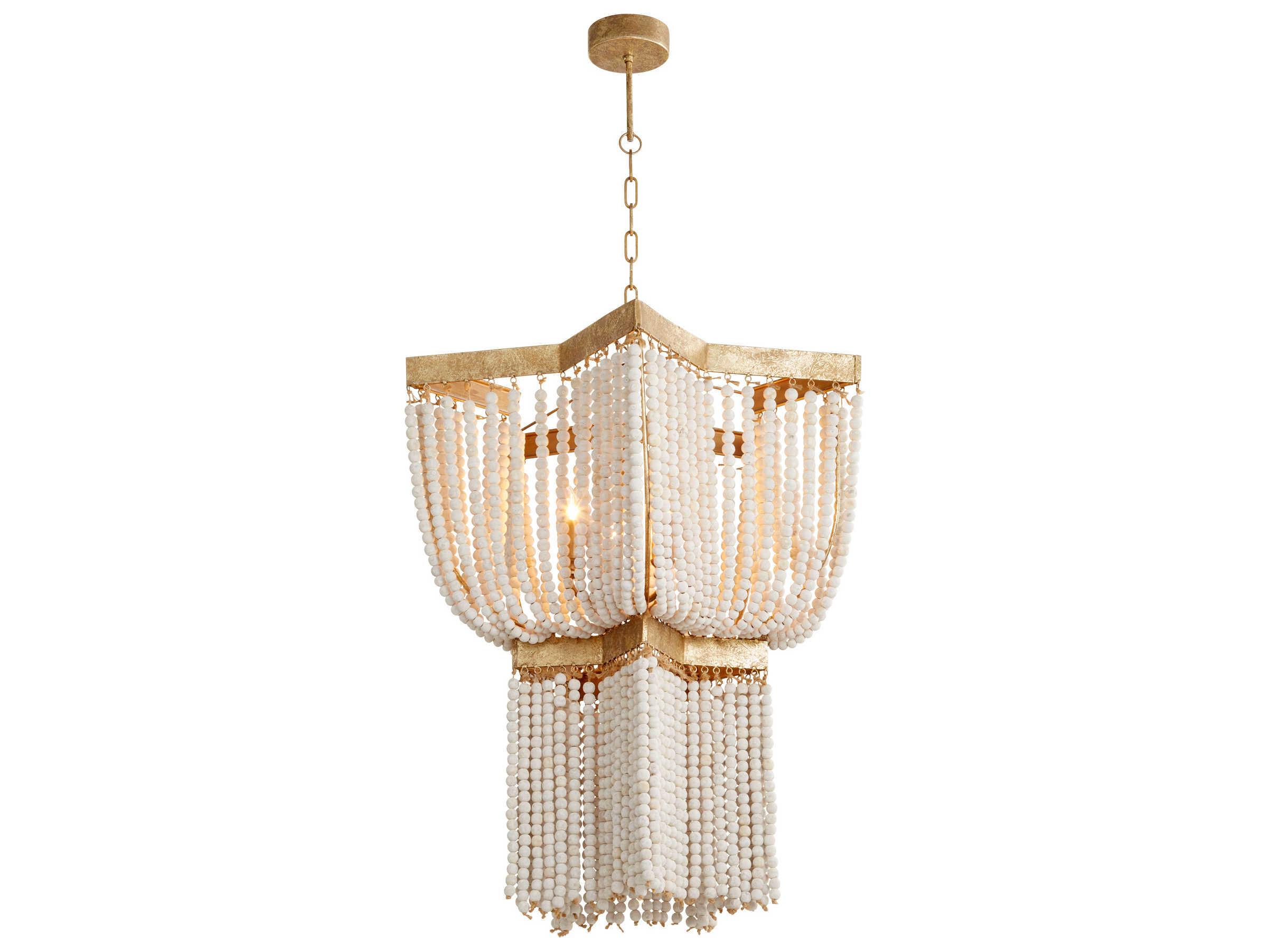Cyan Design Estrella 3-Light Tinted Gold Leaf Pendant