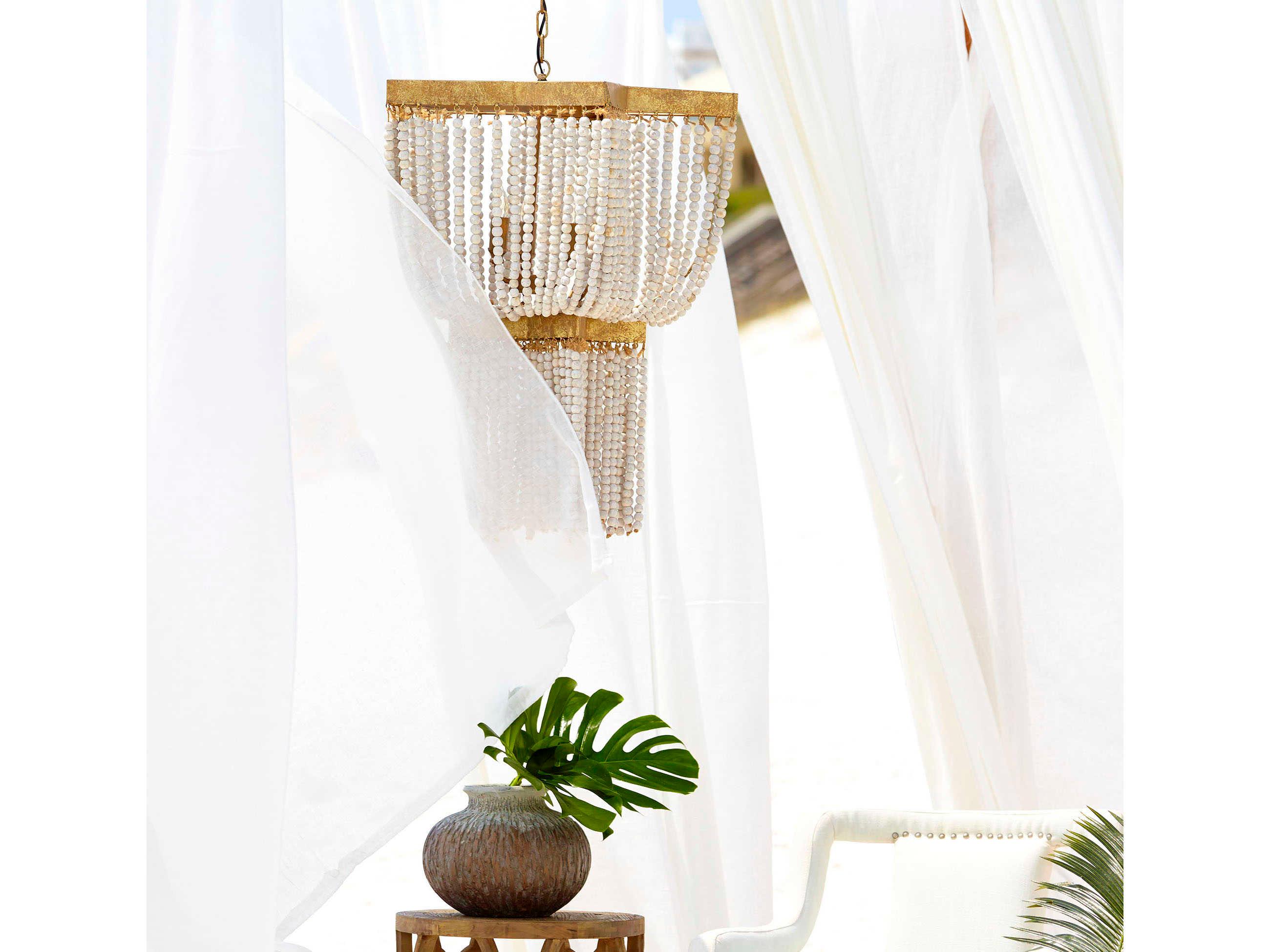 Cyan Design Estrella 3-Light Tinted Gold Leaf Pendant