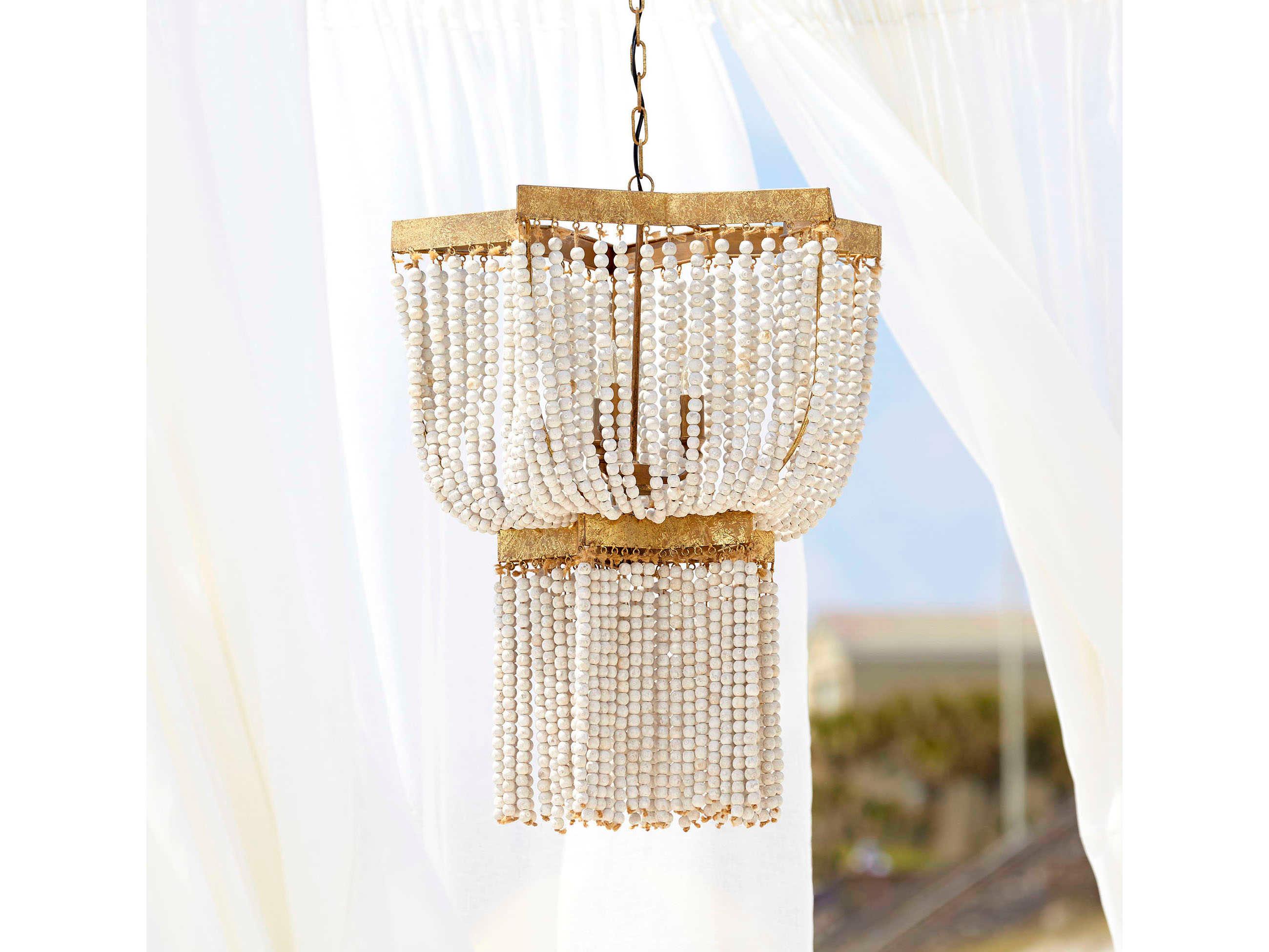 Cyan Design Estrella 3-Light Tinted Gold Leaf Pendant