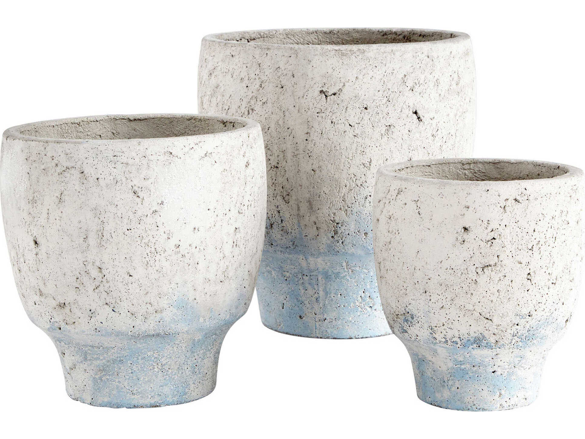 Cyan Design Venice Antique White Blue Planter
