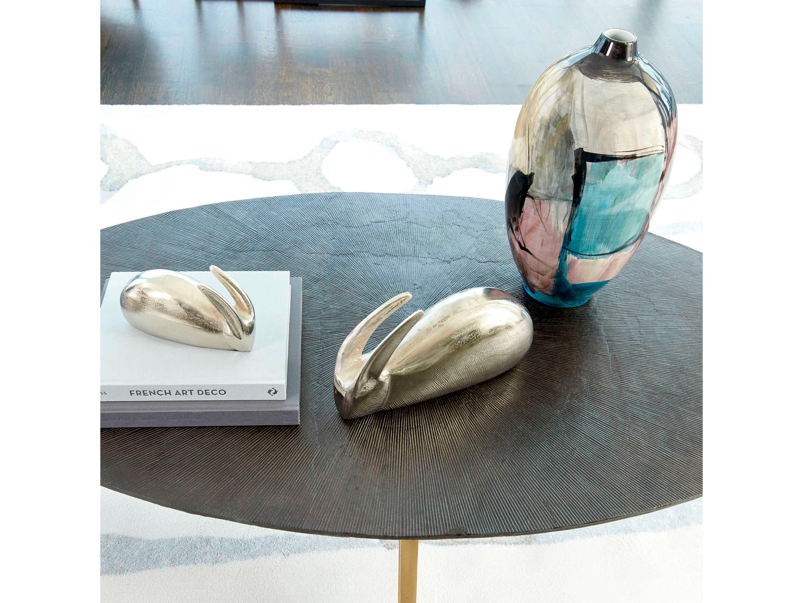 Cyan Design Quartette Oval Metal Coffee Table