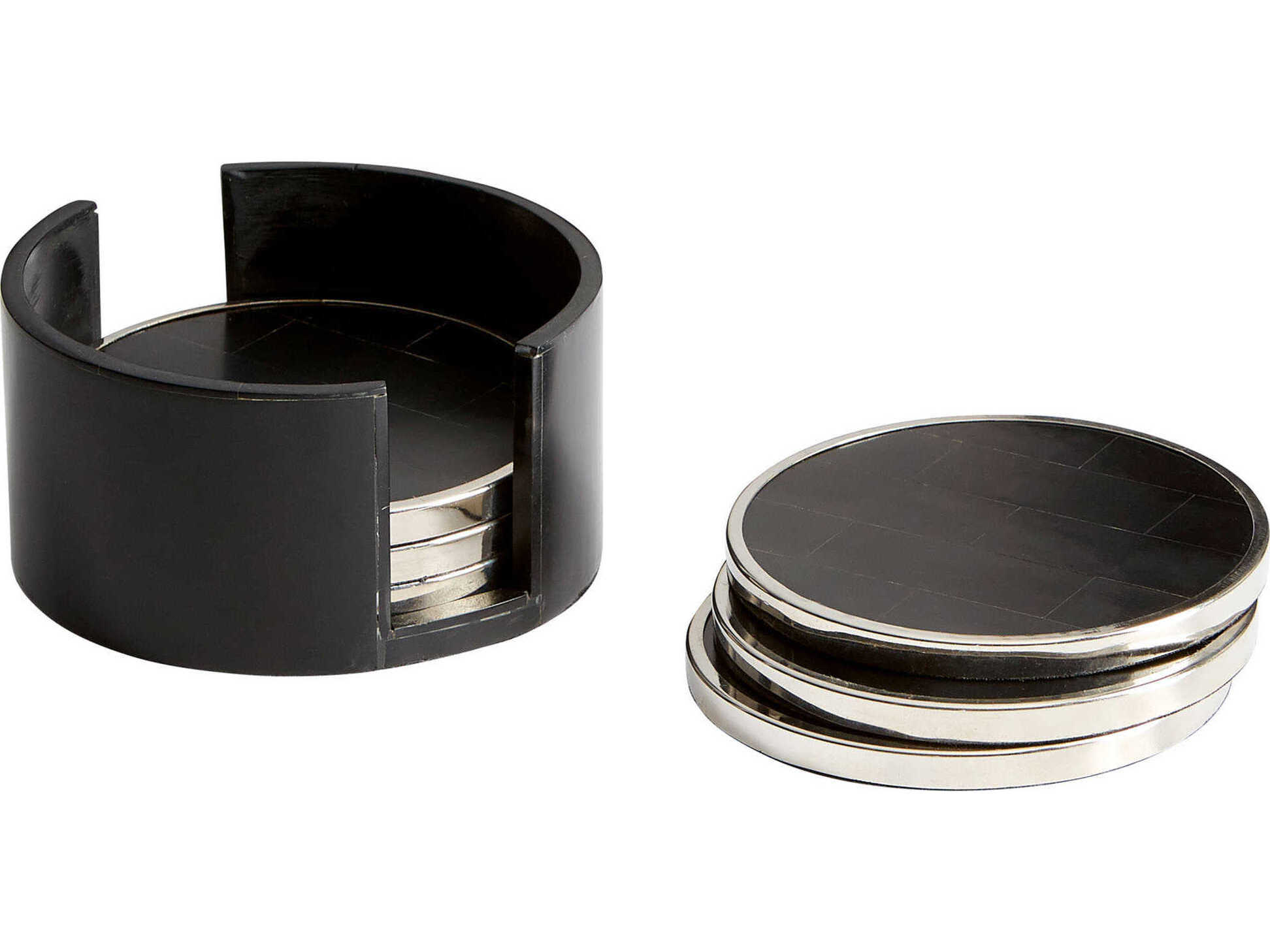 Cyan Design Nickel Black Jameson Coasters