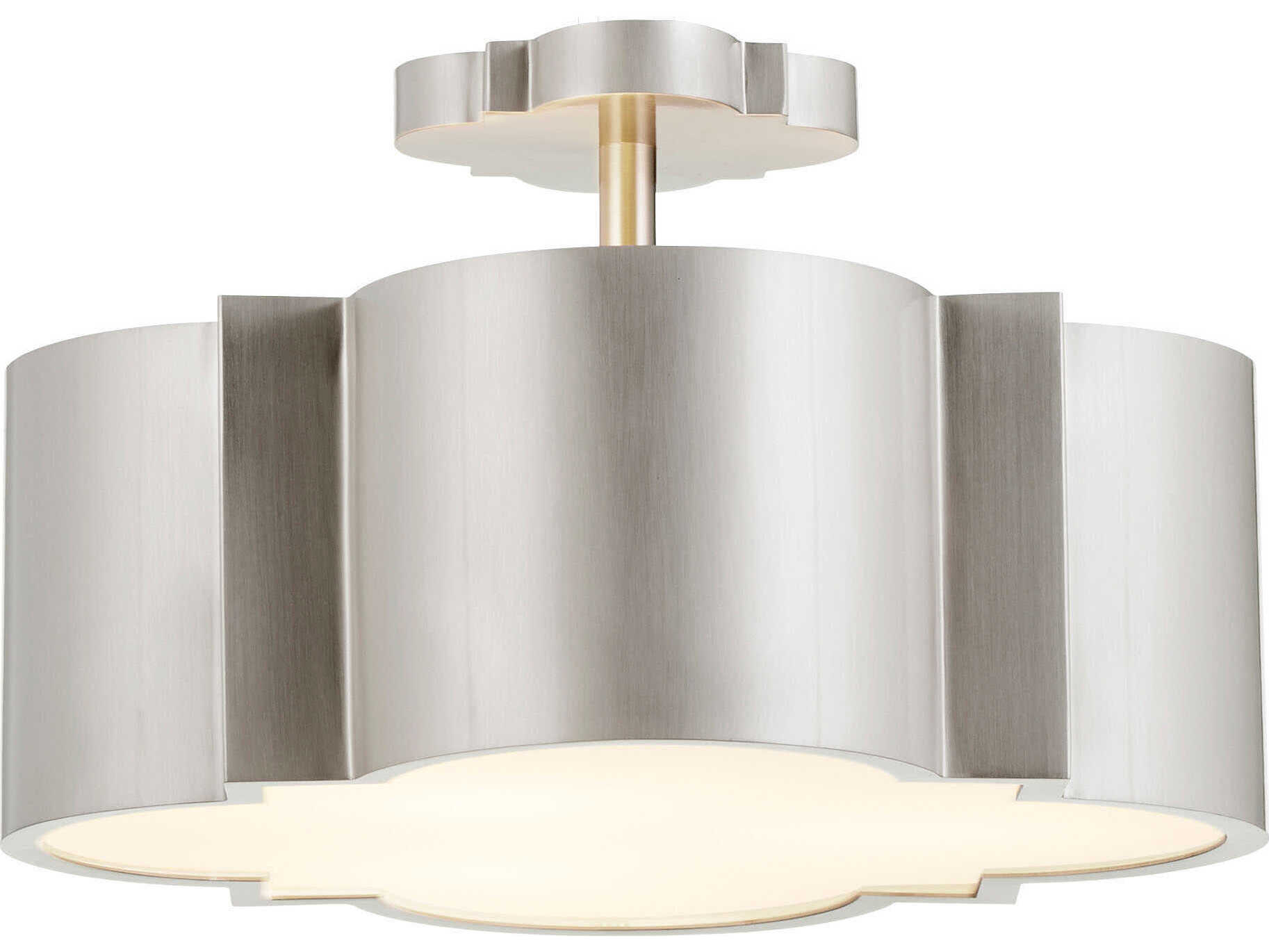 Cyan Design Wyatt 3-Light Satin Nickel Semi Flush Mount