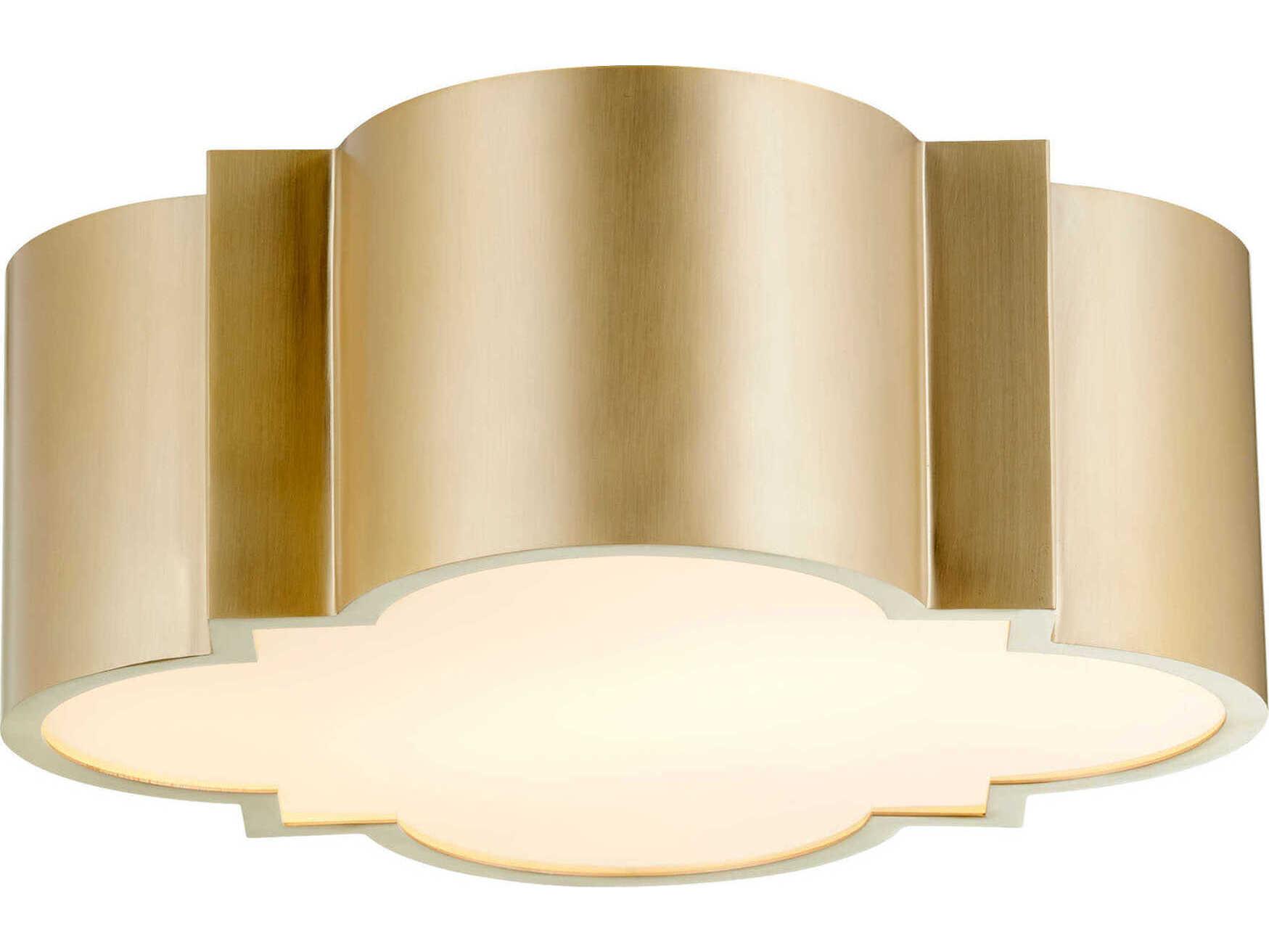Cyan Design Wyatt 2-Light Aged Brass Flush Mount