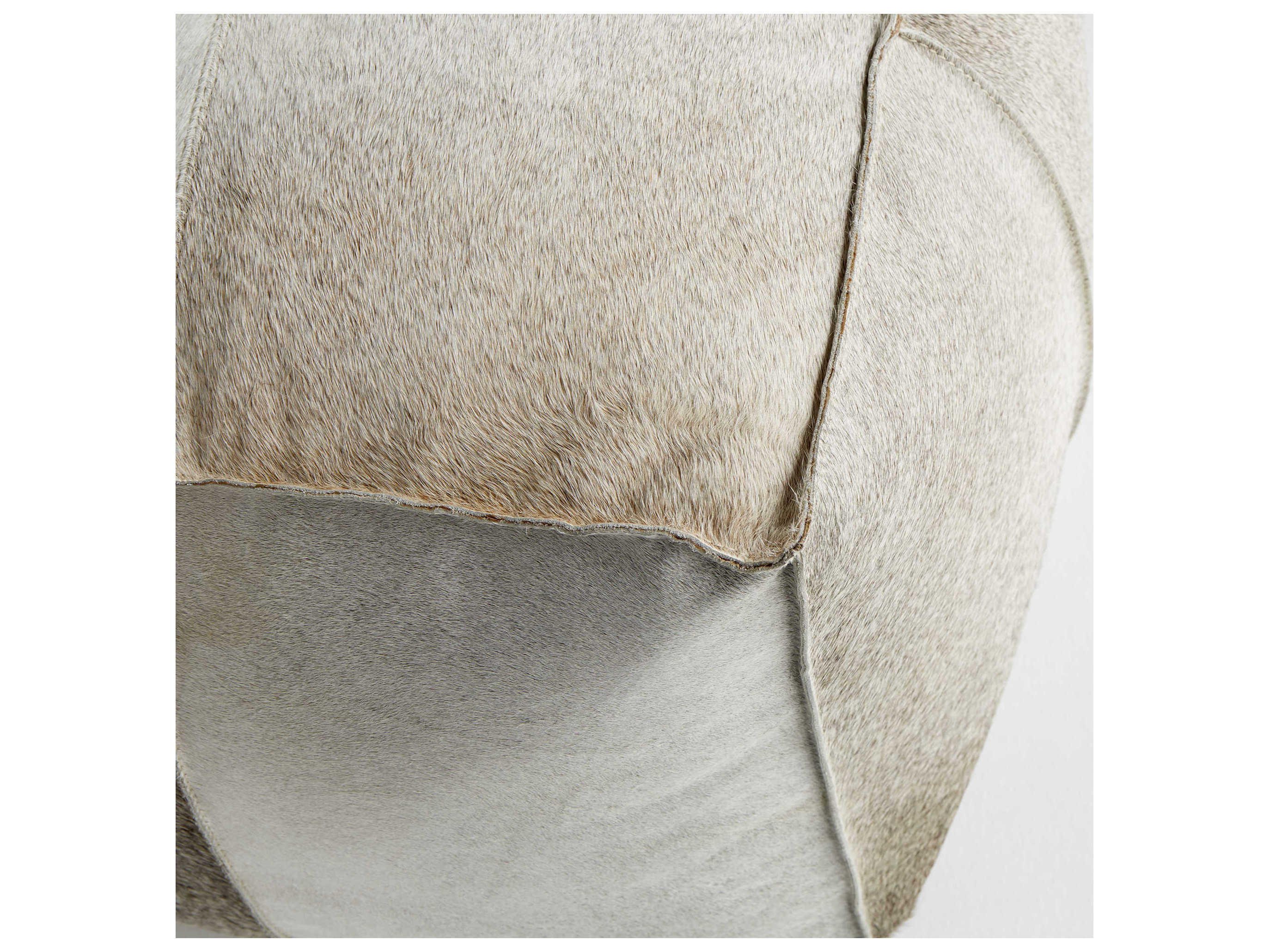 Cyan Design Brixton Gray Leather Ottoman