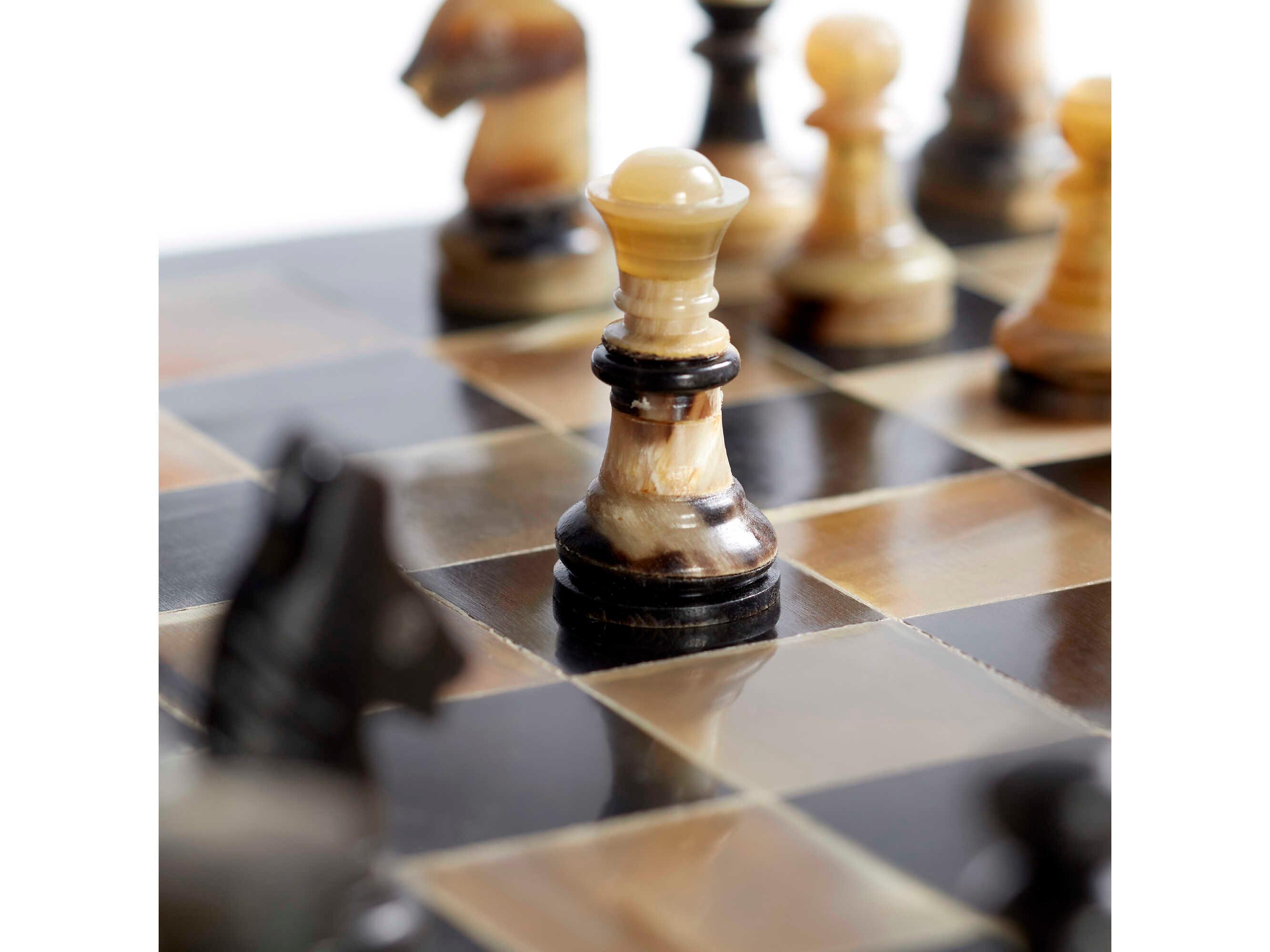 Cyan Design Horn Checkmate Chess Board